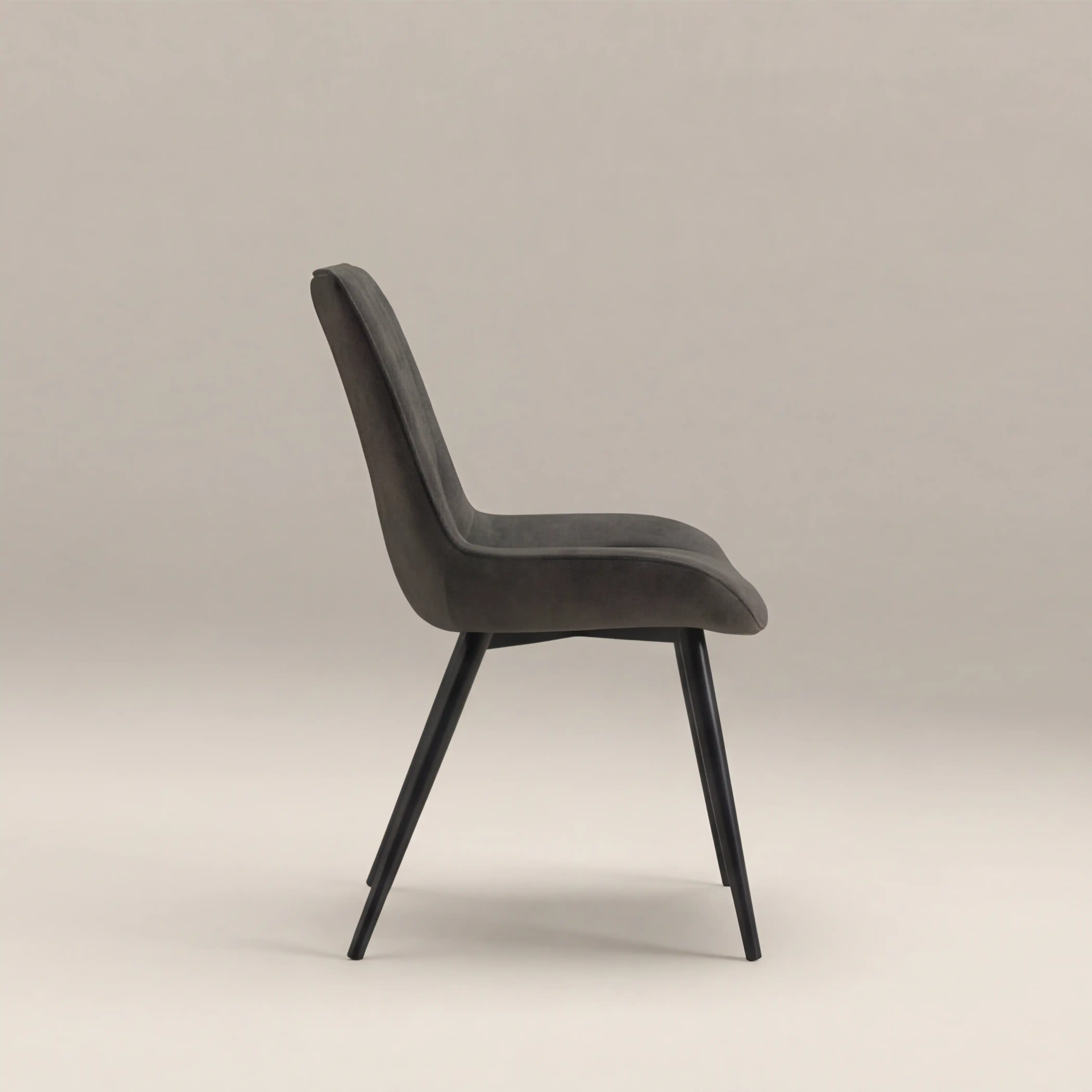 Taylor Dining Chair | Vintage Dark Grey Faux Leather - Image 3