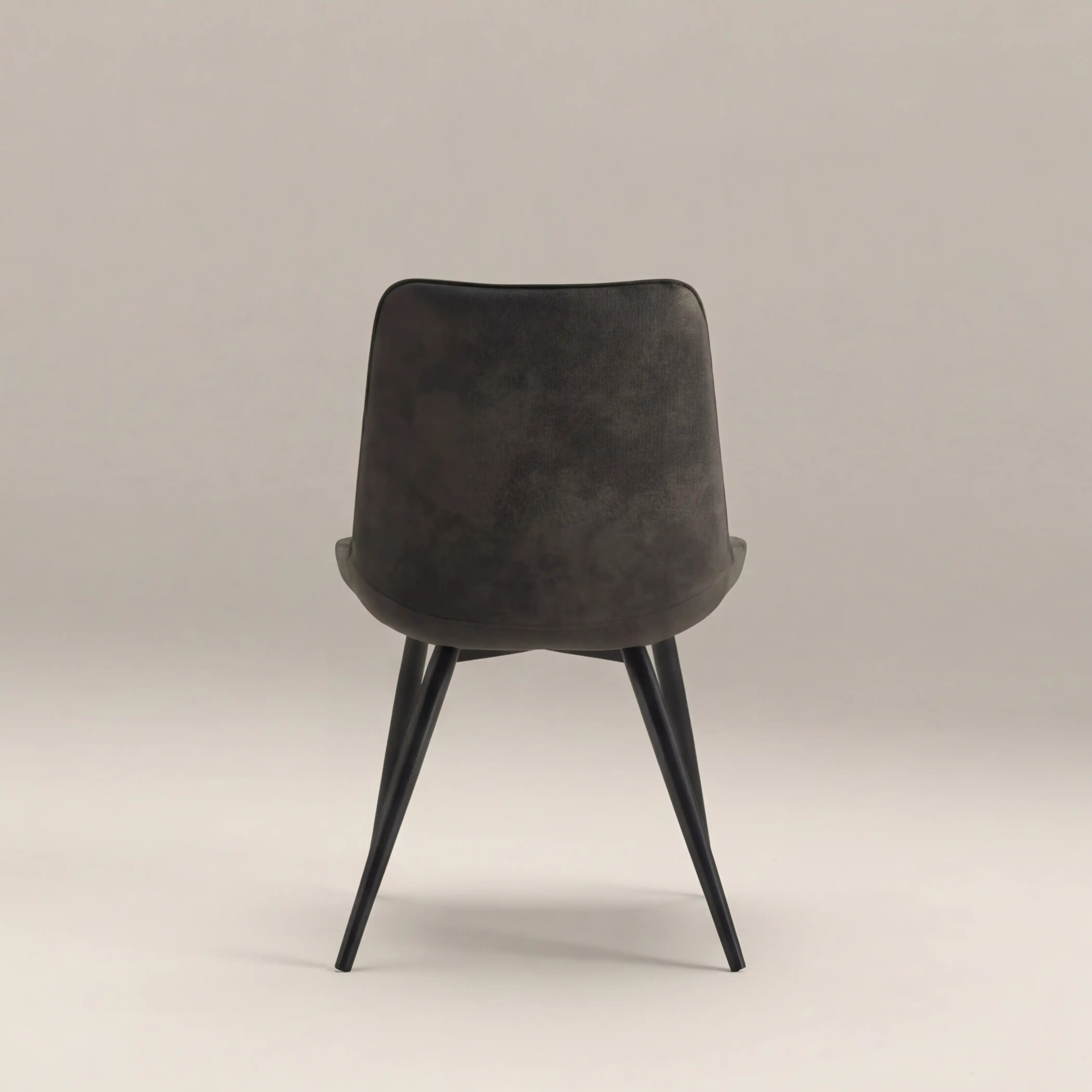 Taylor Dining Chair | Vintage Dark Grey Faux Leather - Image 4