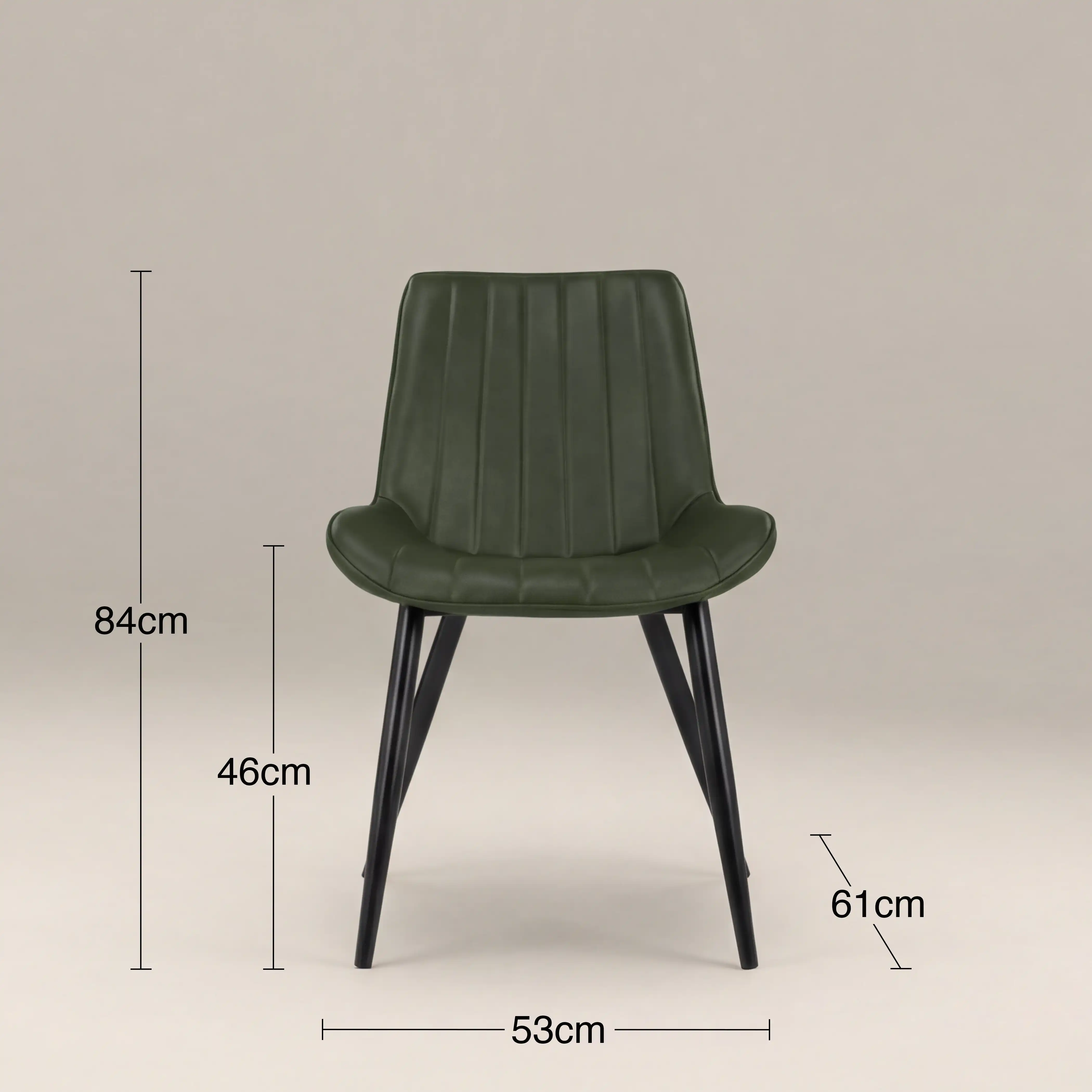 Taylor Dining Chair | Vintage Green Faux Leather - Image 6