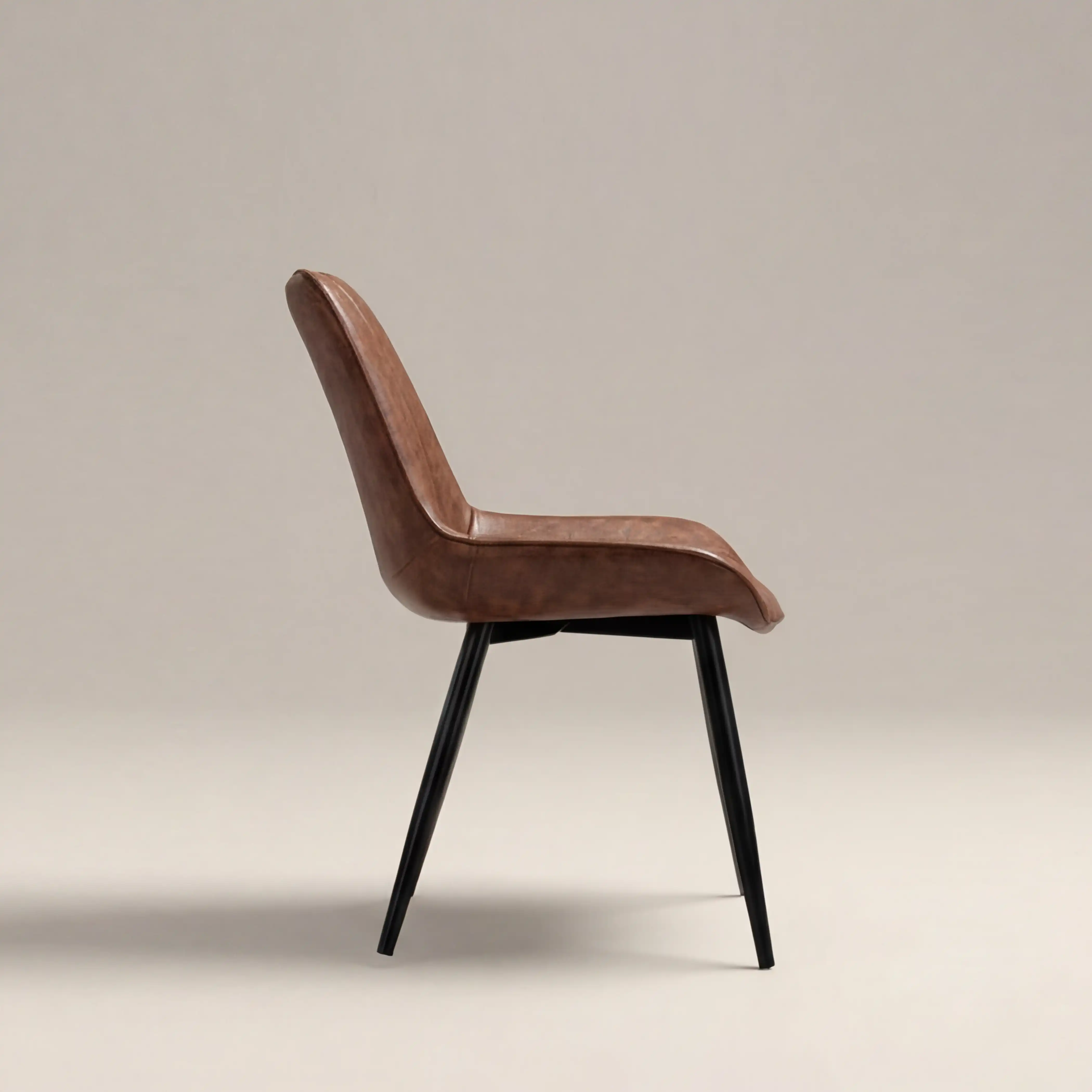 Taylor Dining Chair | Vintage Tan Faux Leather - Image 5