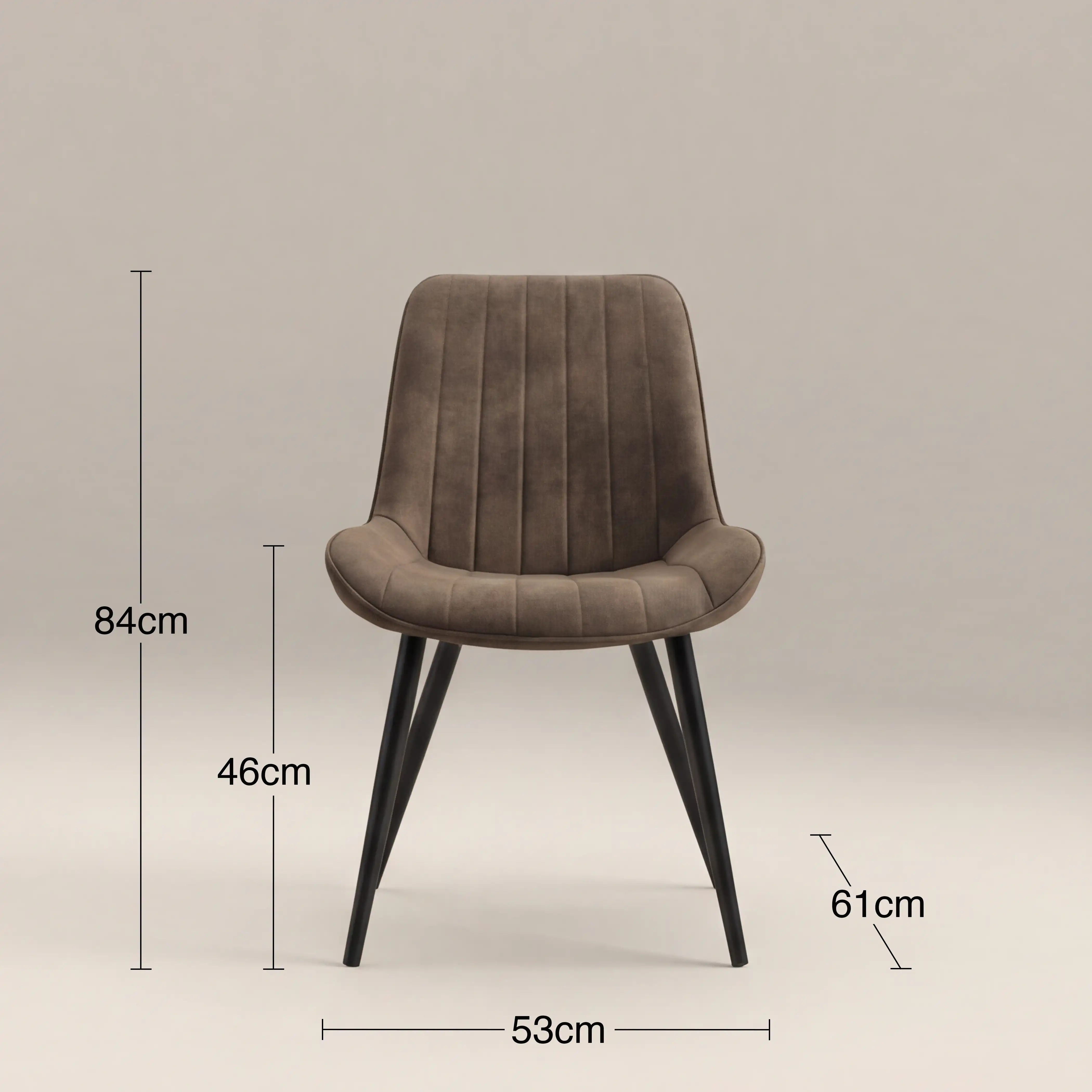 Taylor Dining Chair | Vintage Warm Grey Faux Leather - Image 5