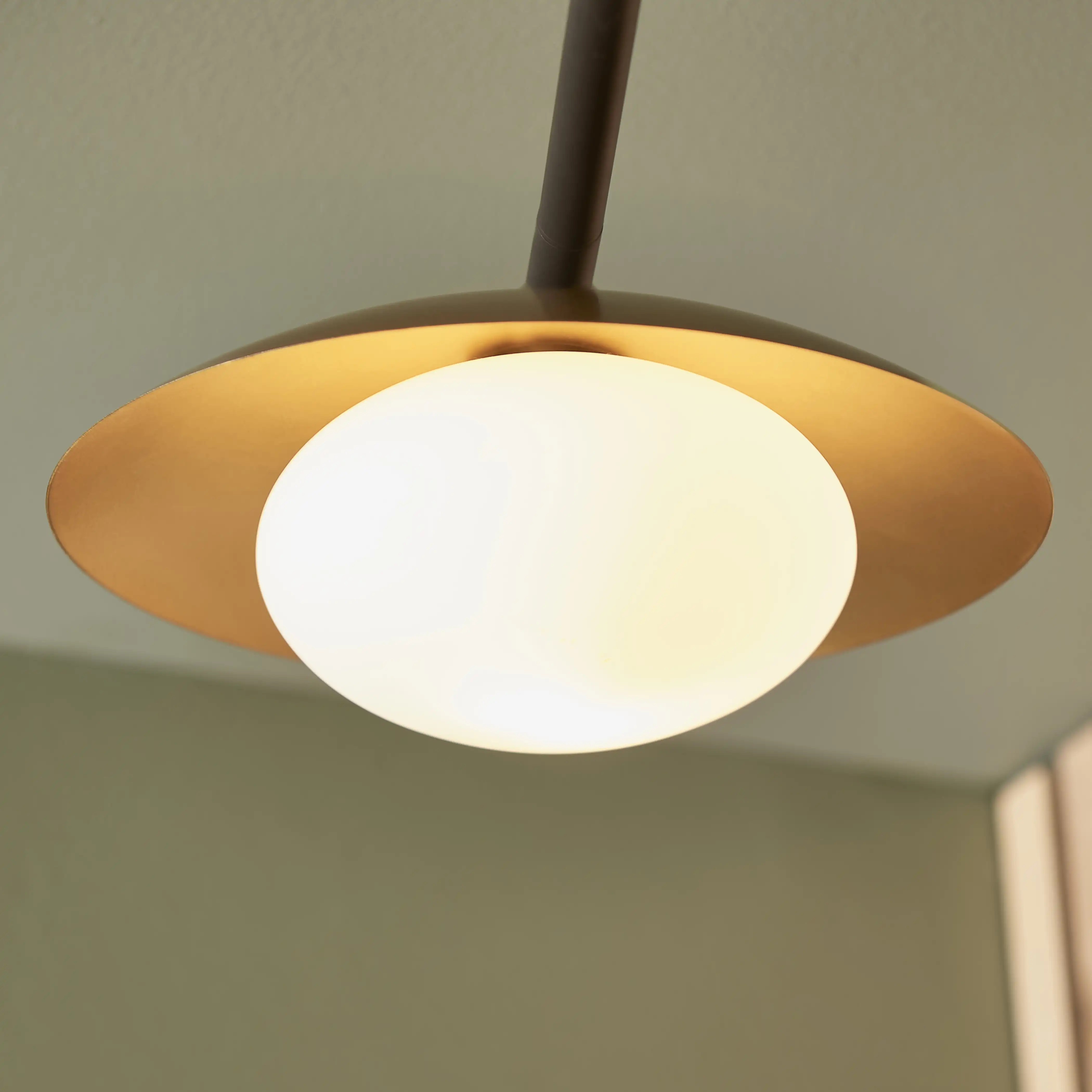 Temuka 3 Light Flush Ceiling Light | Brass & Black - Image 5