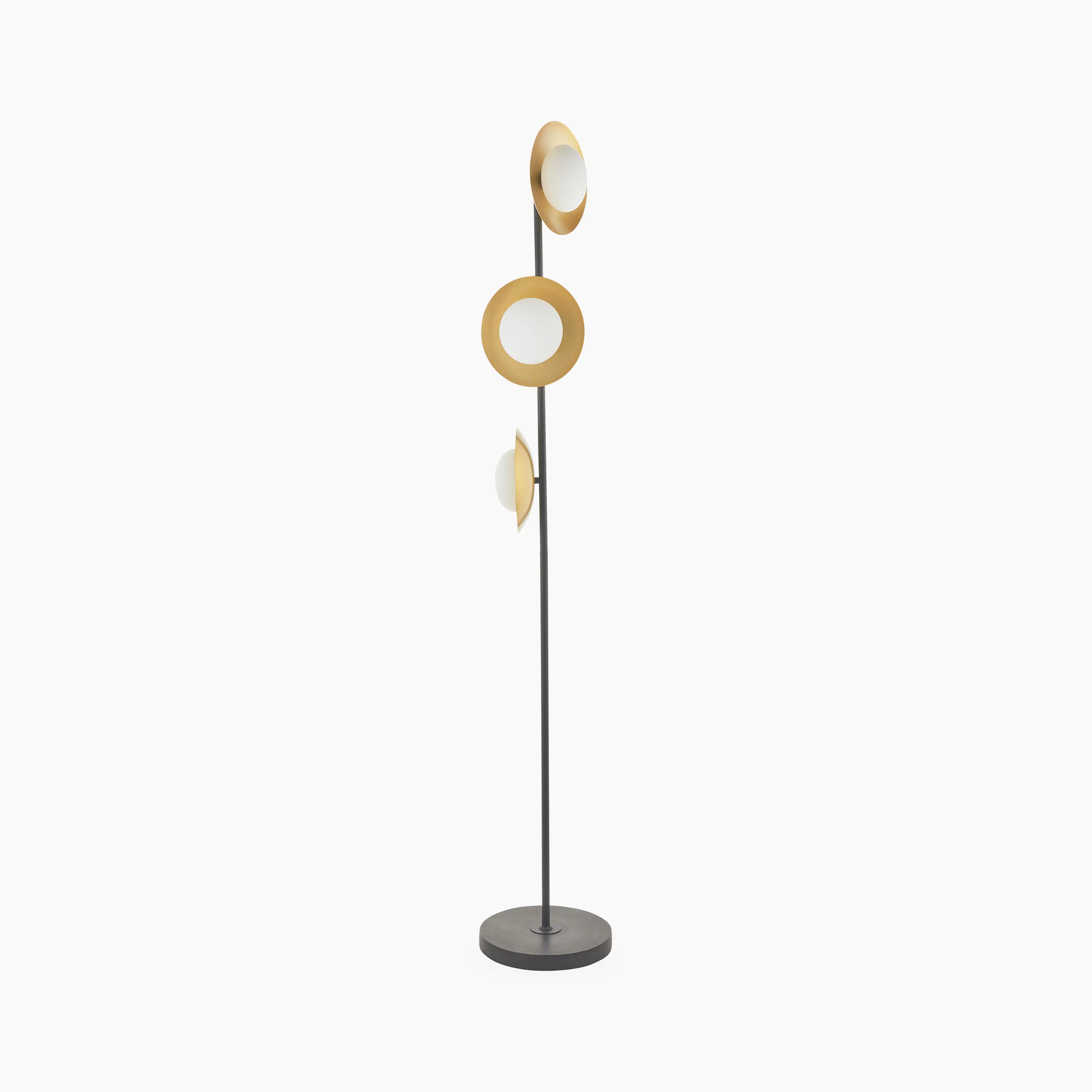 Temuka Floor Lamp | Brass & Black - Image 2