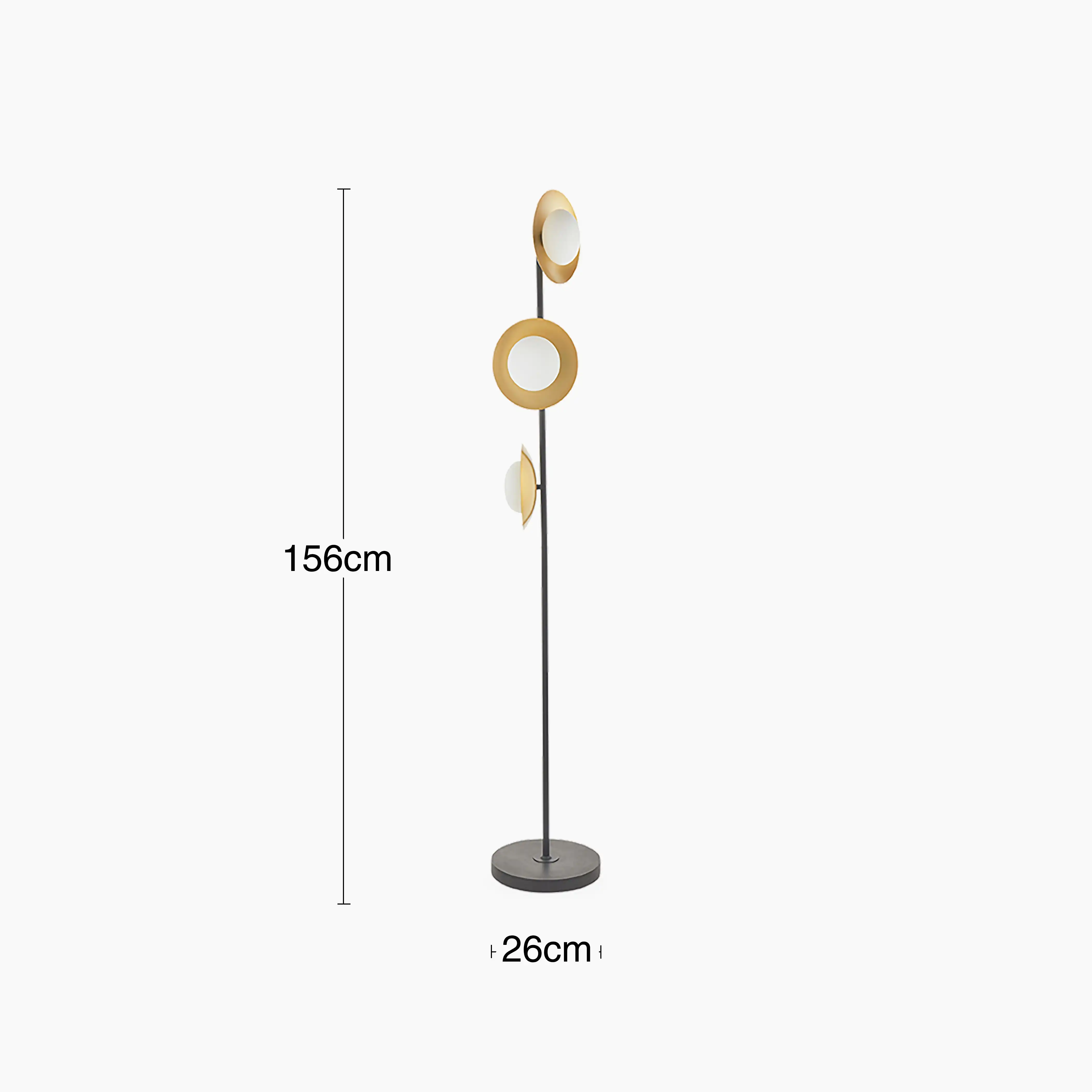 Temuka Floor Lamp | Brass & Black - Image 7
