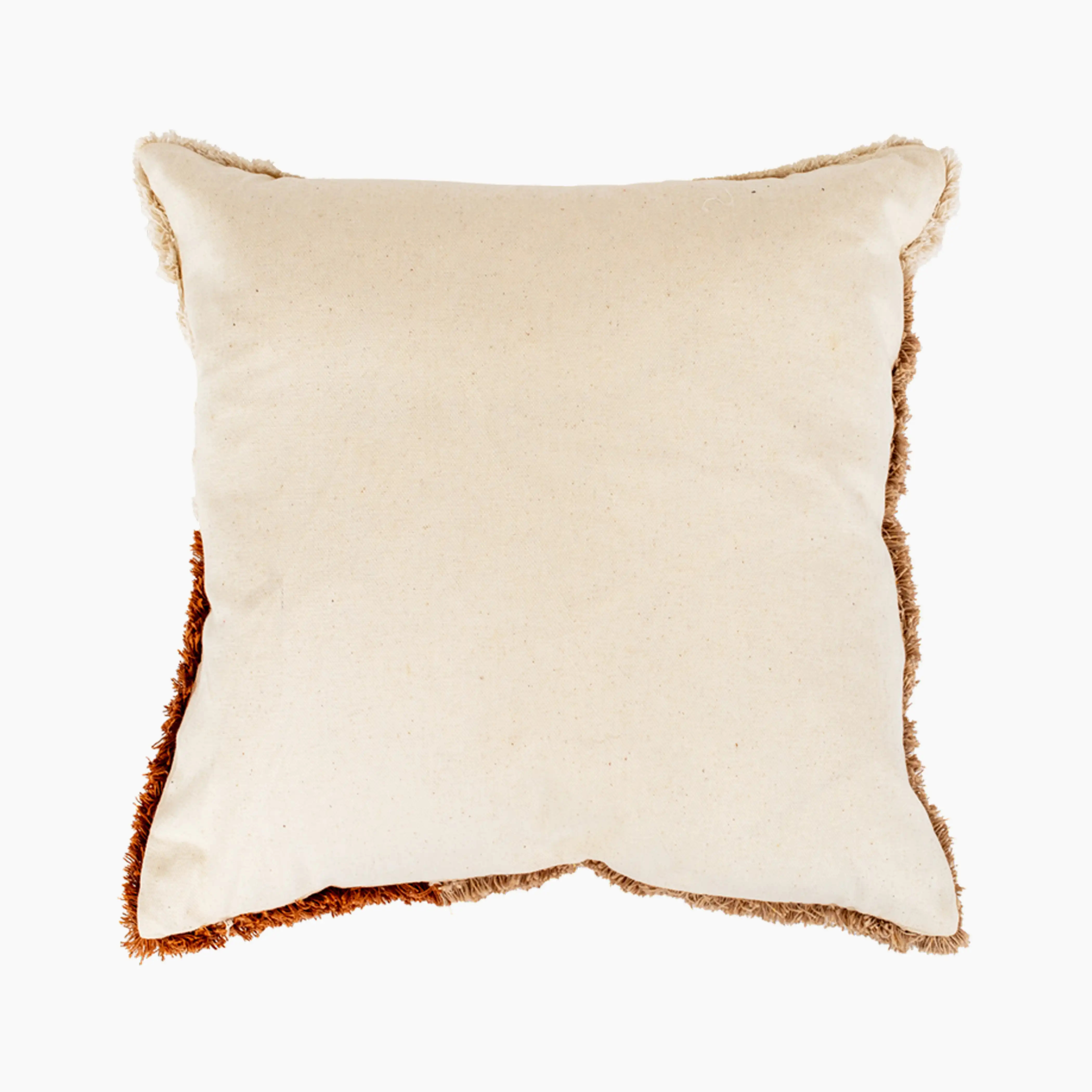 Theodora Tufted Square Cushion | Light Brown & Taupe - Image 2