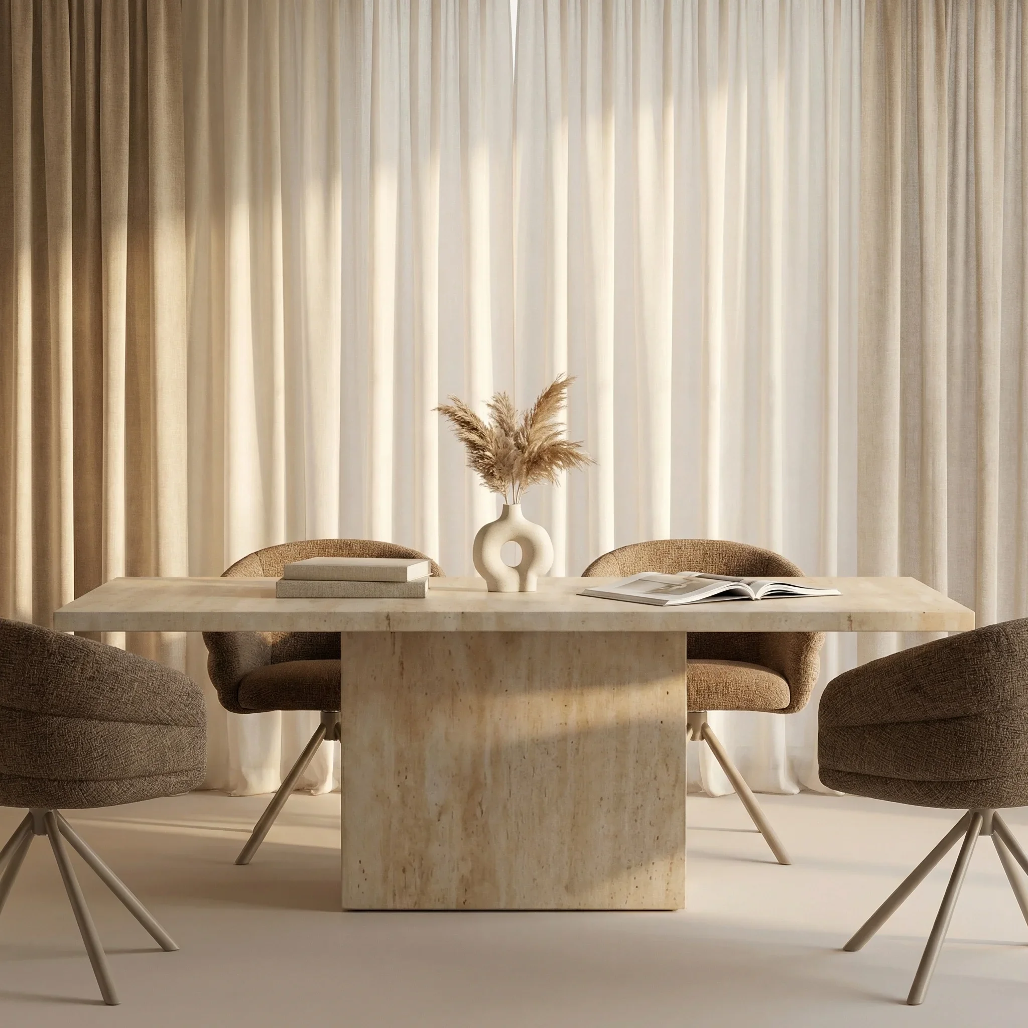 Frankie Swivel Carver Dining Chair | Speckled Cappuccino Boucle & Latte - Image 2