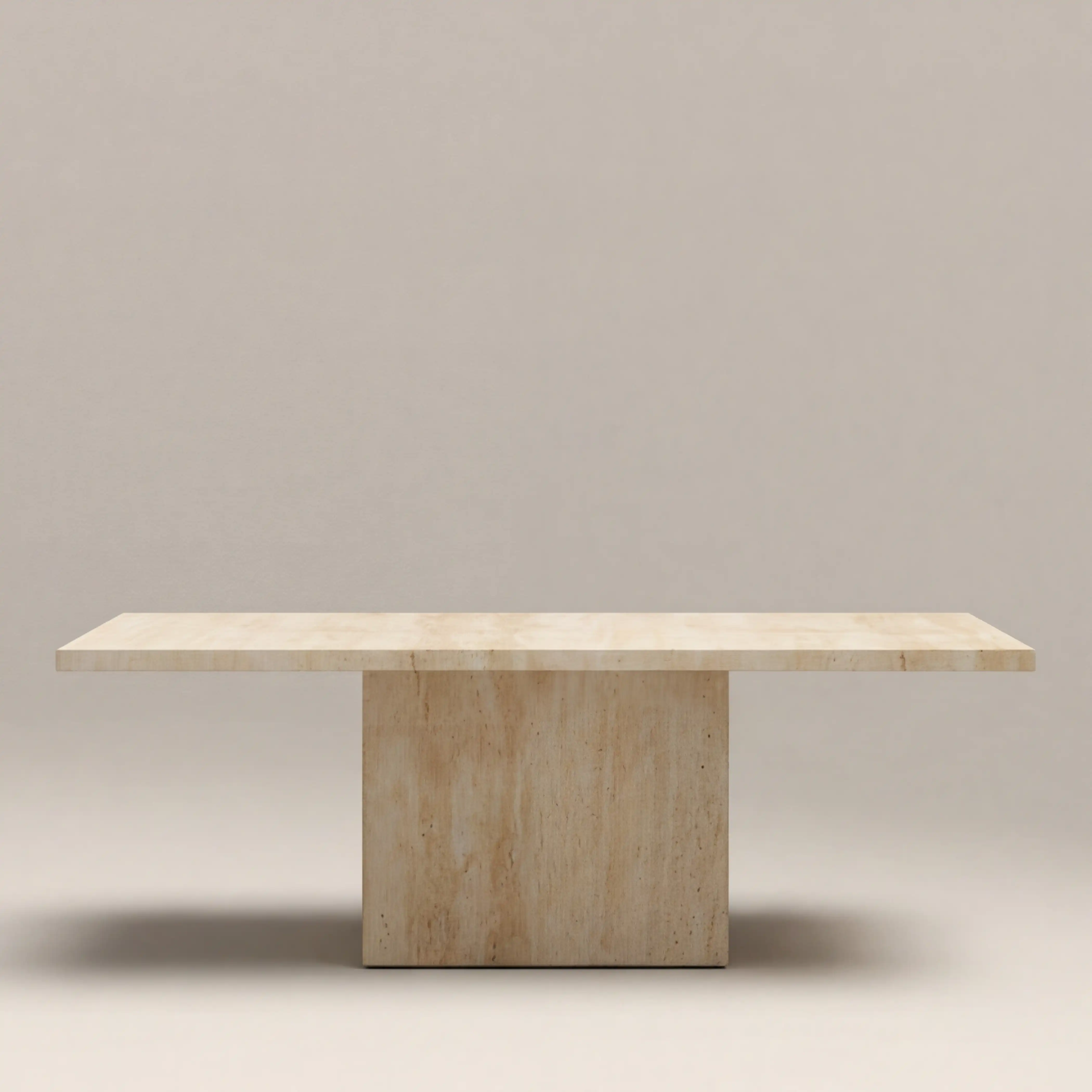 Toulouse 6 Seat Rectangle Dining Table | Natural Travertine - Image 2