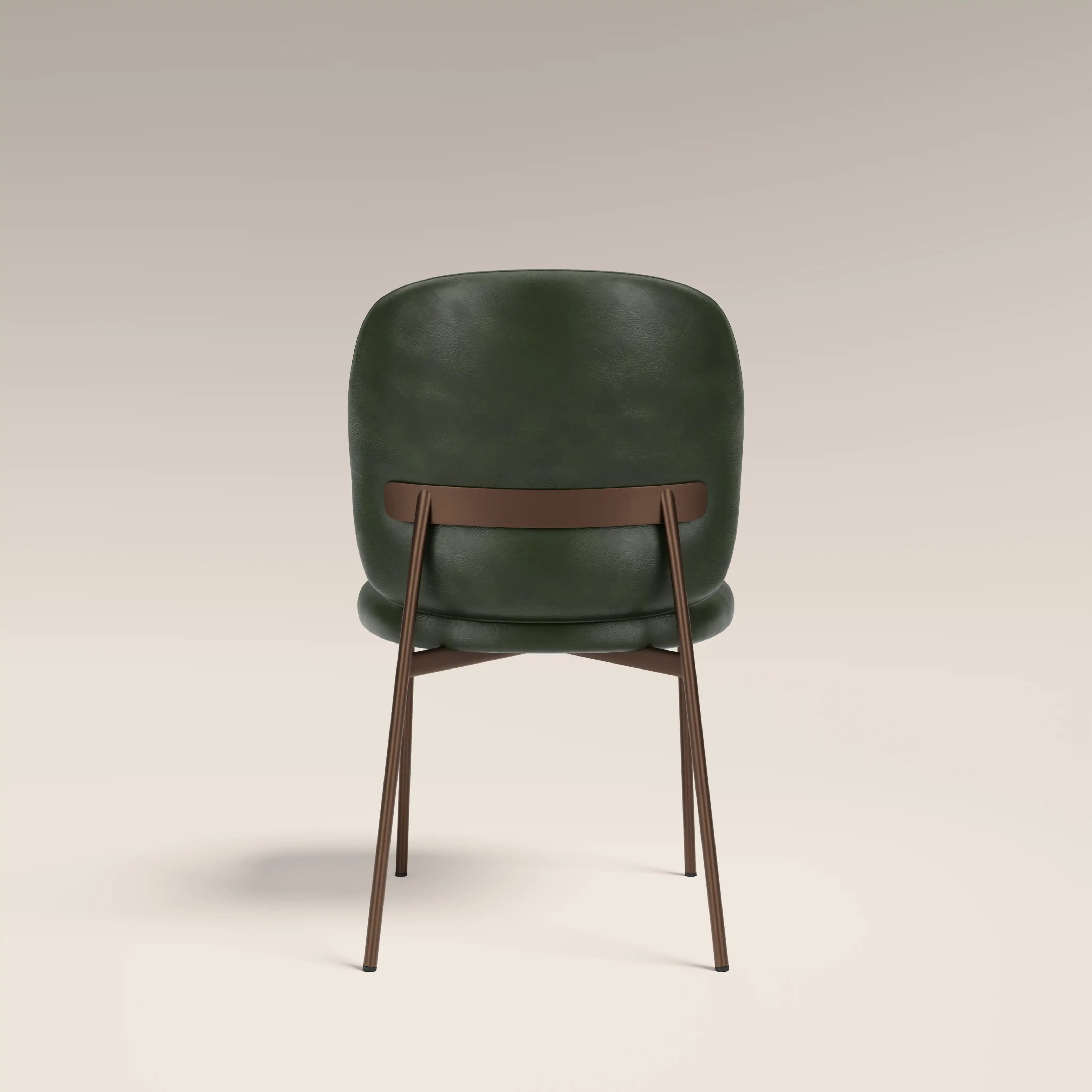 Trovi Dining Chair | Vintage Green Faux Leather & Burnished Bronze - Image 7