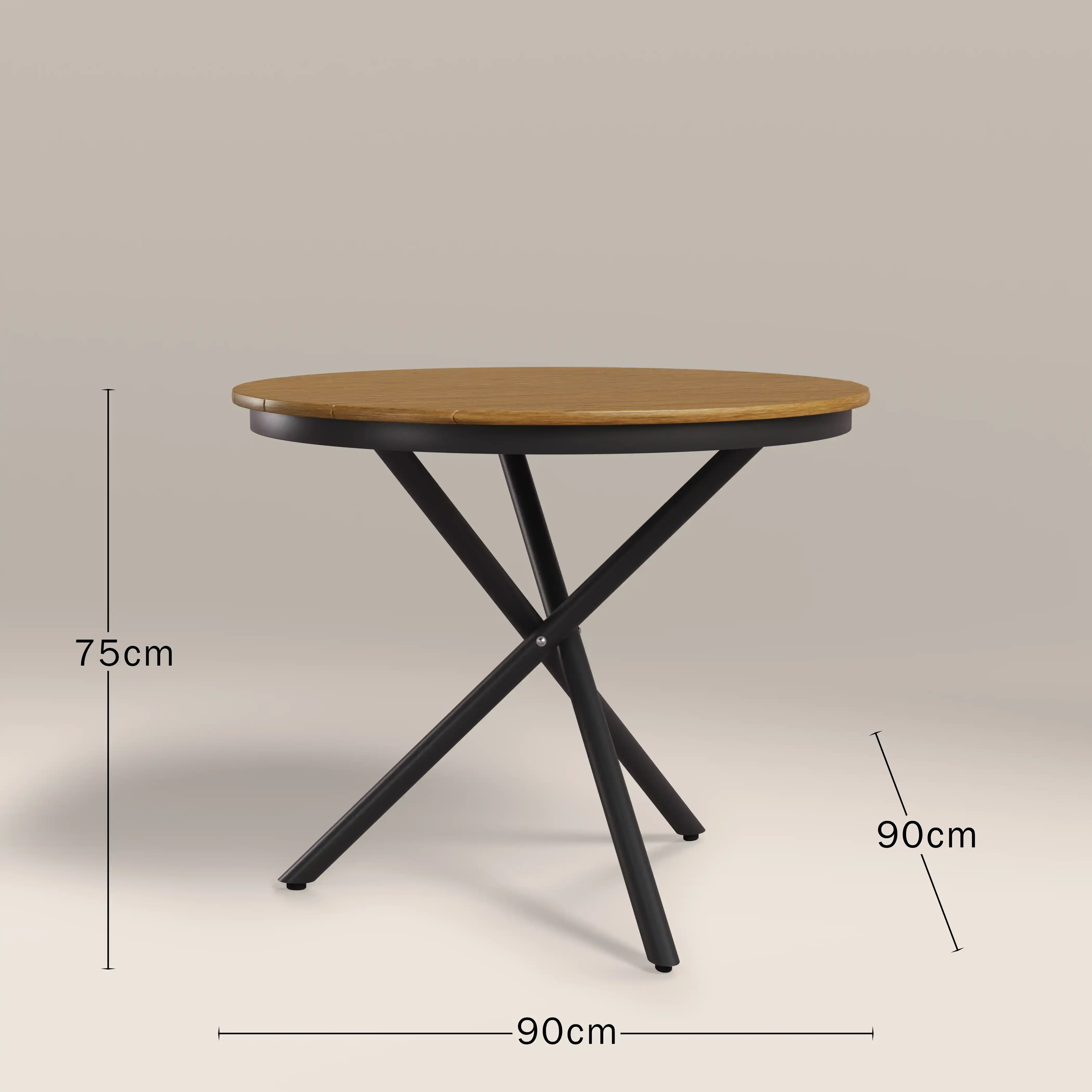 Tullio 2 Seat Garden Bistro Set |  Oak & Olive Green - Image 6