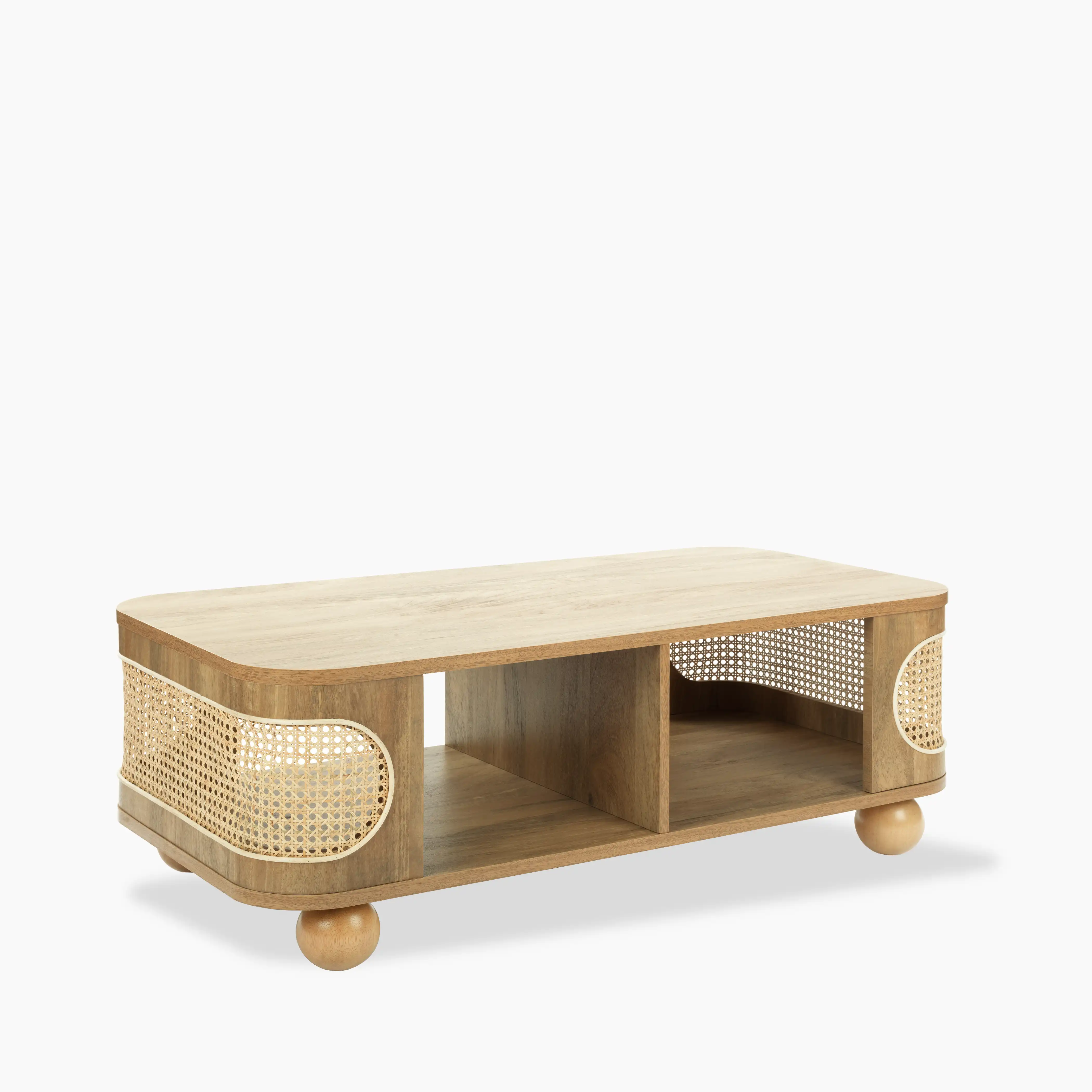 Una Rectangle Wooden Coffee Table | Oak & Cane - Image 3