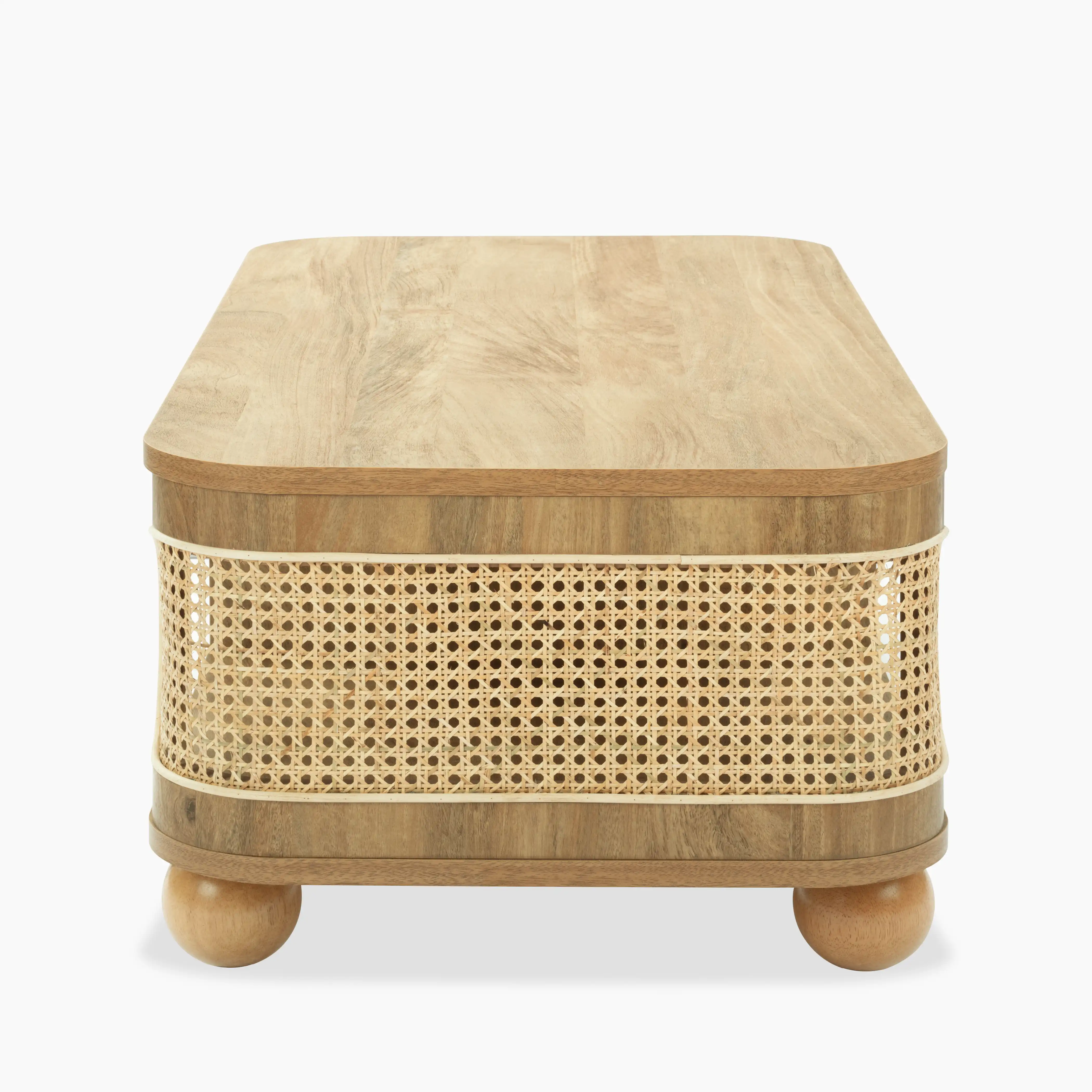 Una Rectangle Wooden Coffee Table | Oak & Cane - Image 5