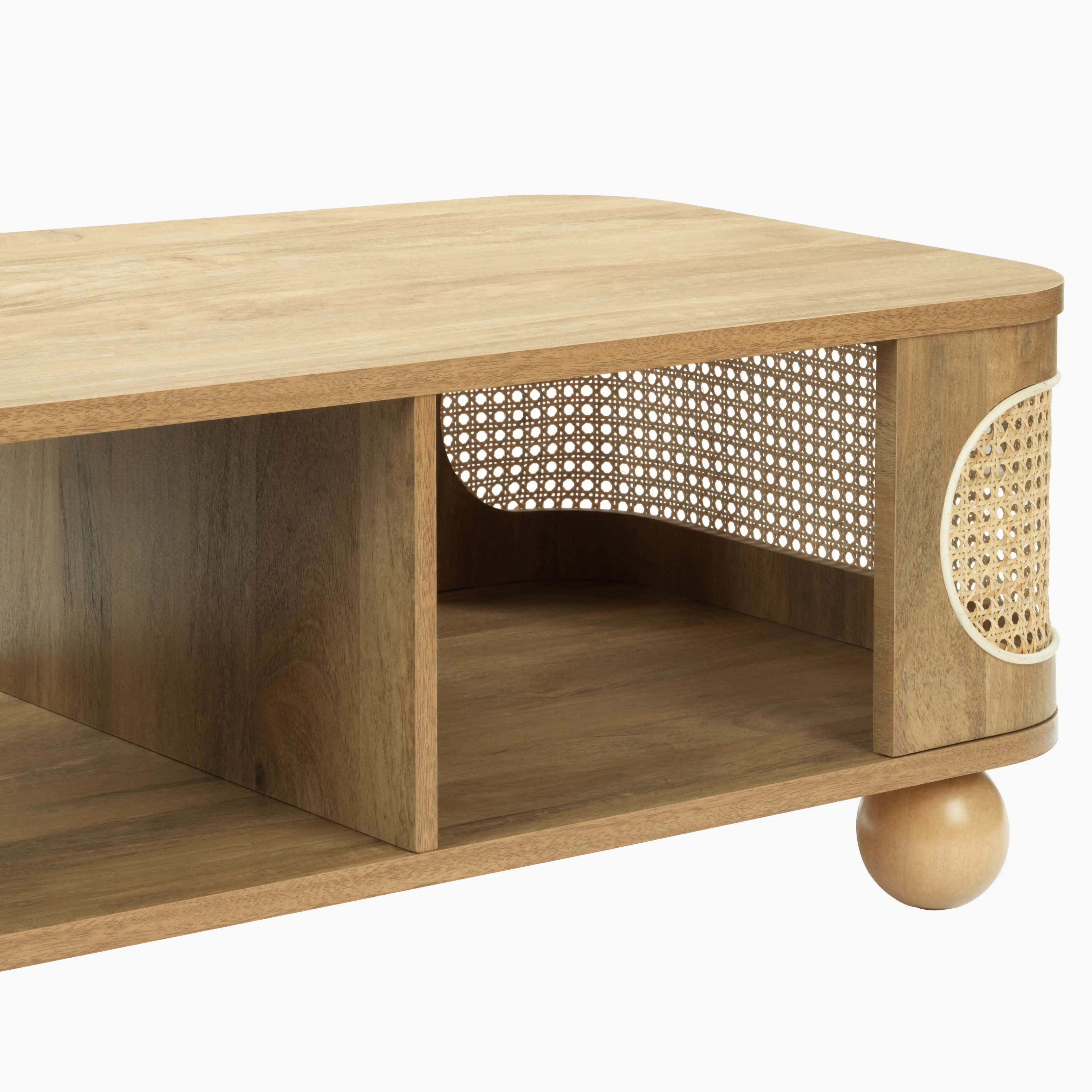 Una Rectangle Wooden Coffee Table | Oak & Cane - Image 6