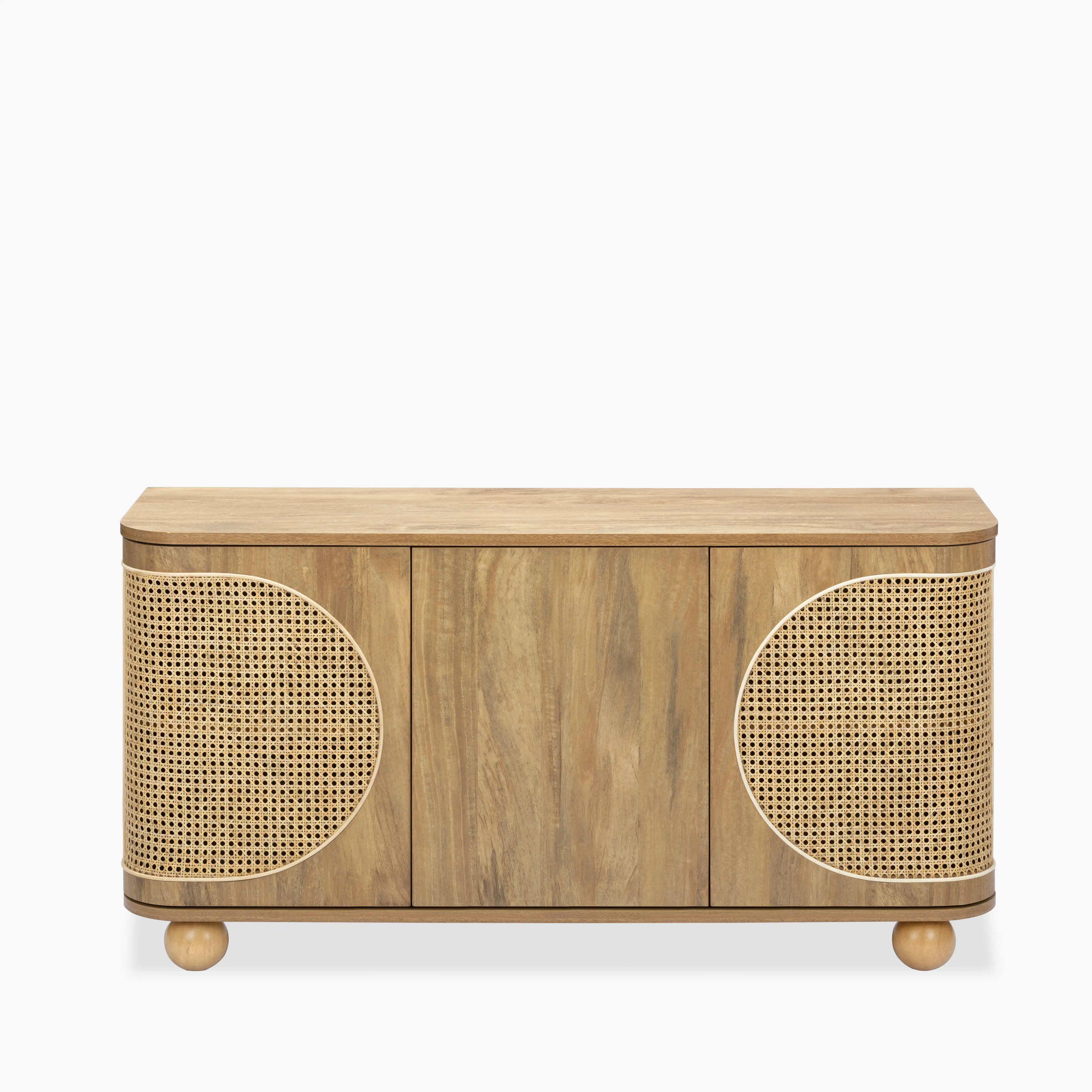 Una Wooden Large Sideboard | Oak & Cane - Image 4