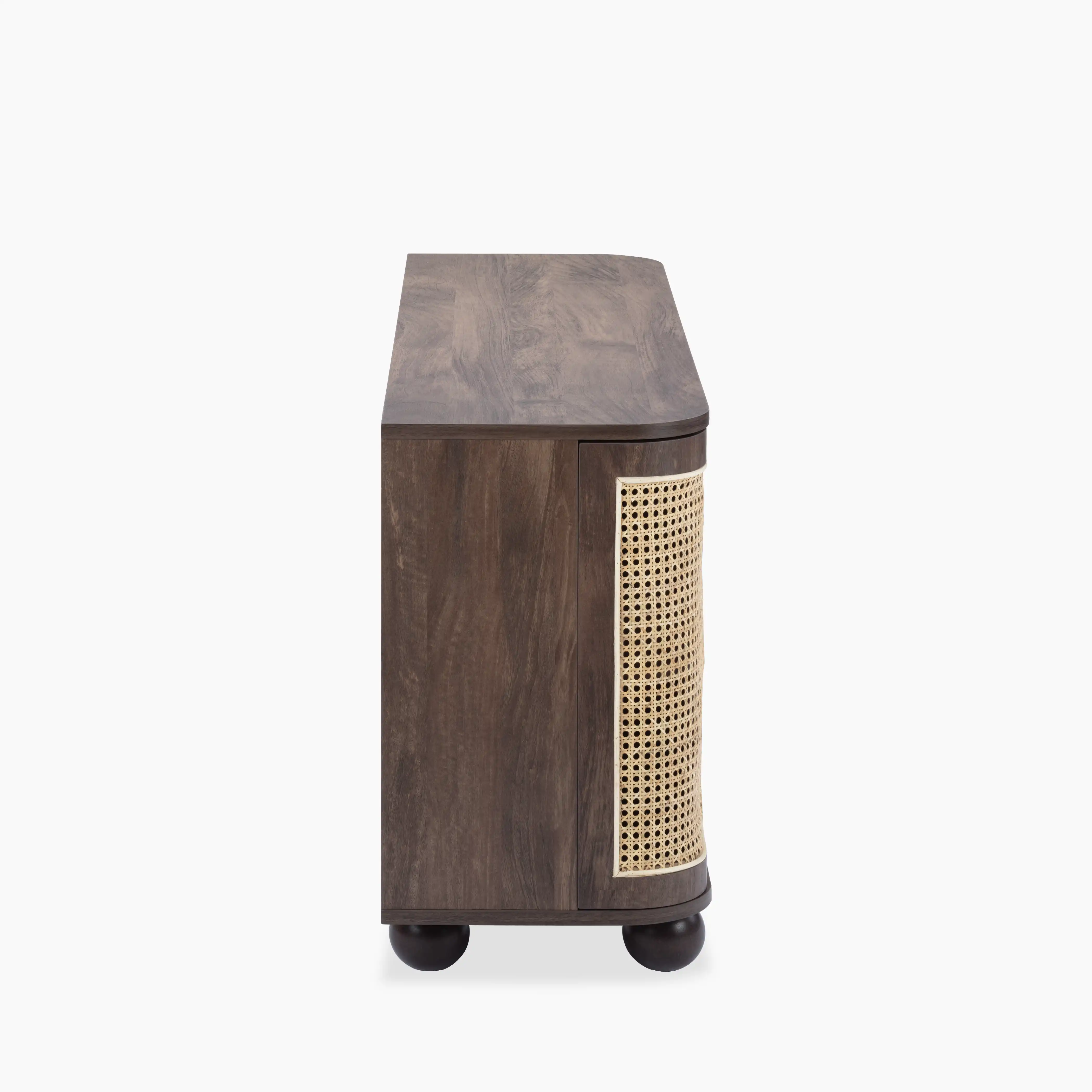 Una Wooden Large Sideboard | Walnut & Cane - Image 5