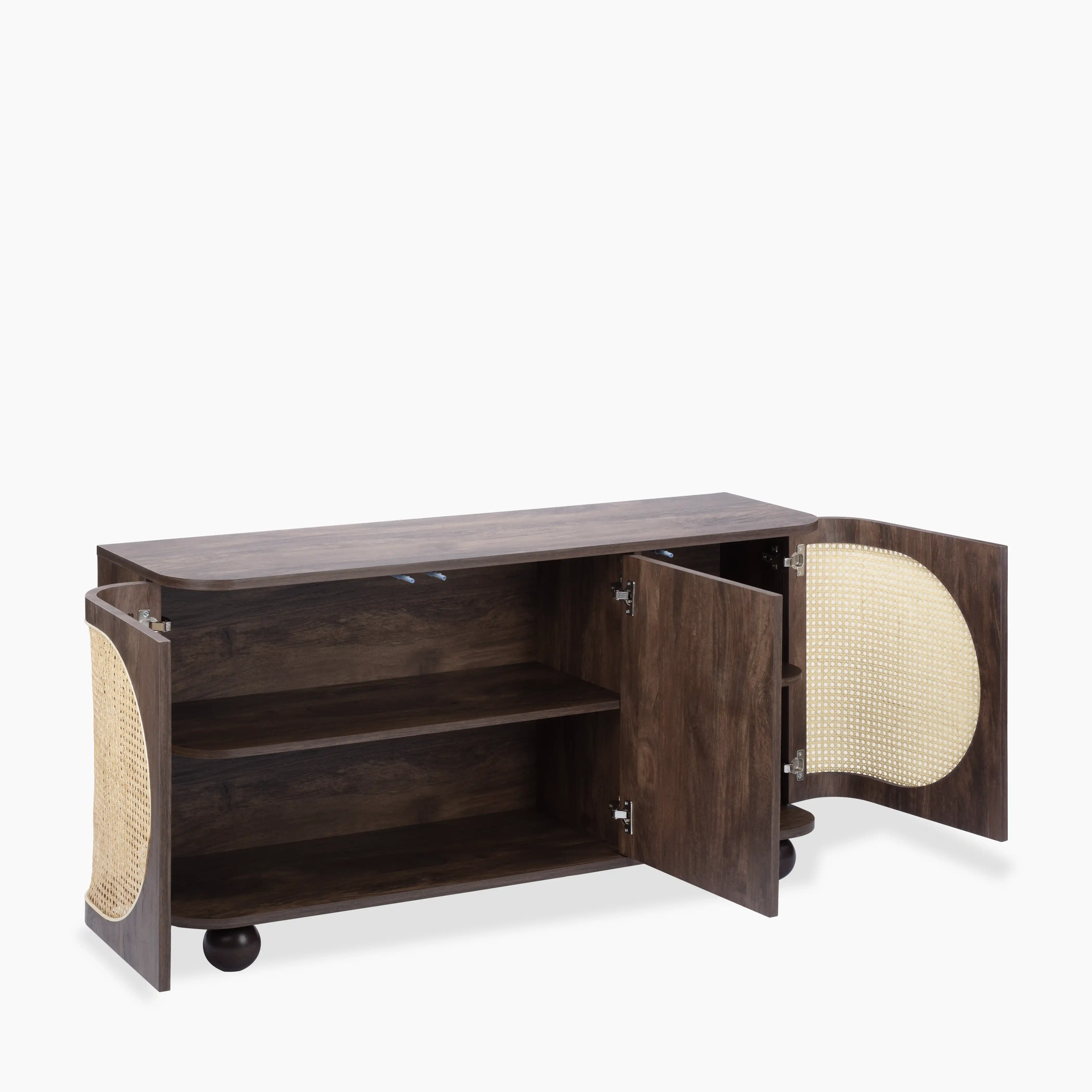 Una Wooden Large Sideboard | Walnut & Cane - Image 7