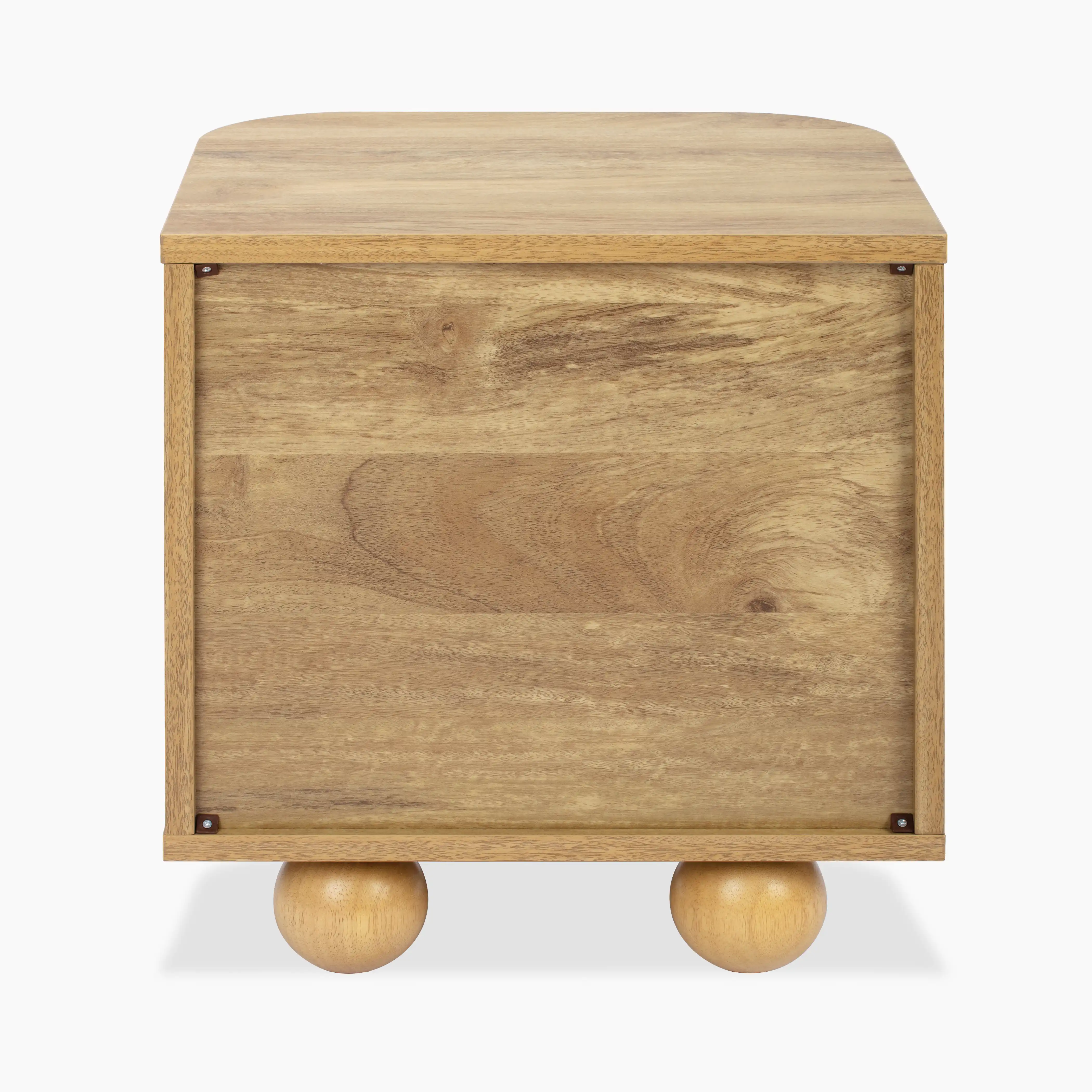 Una Square Wooden Side Table | Oak & Cane - Image 6