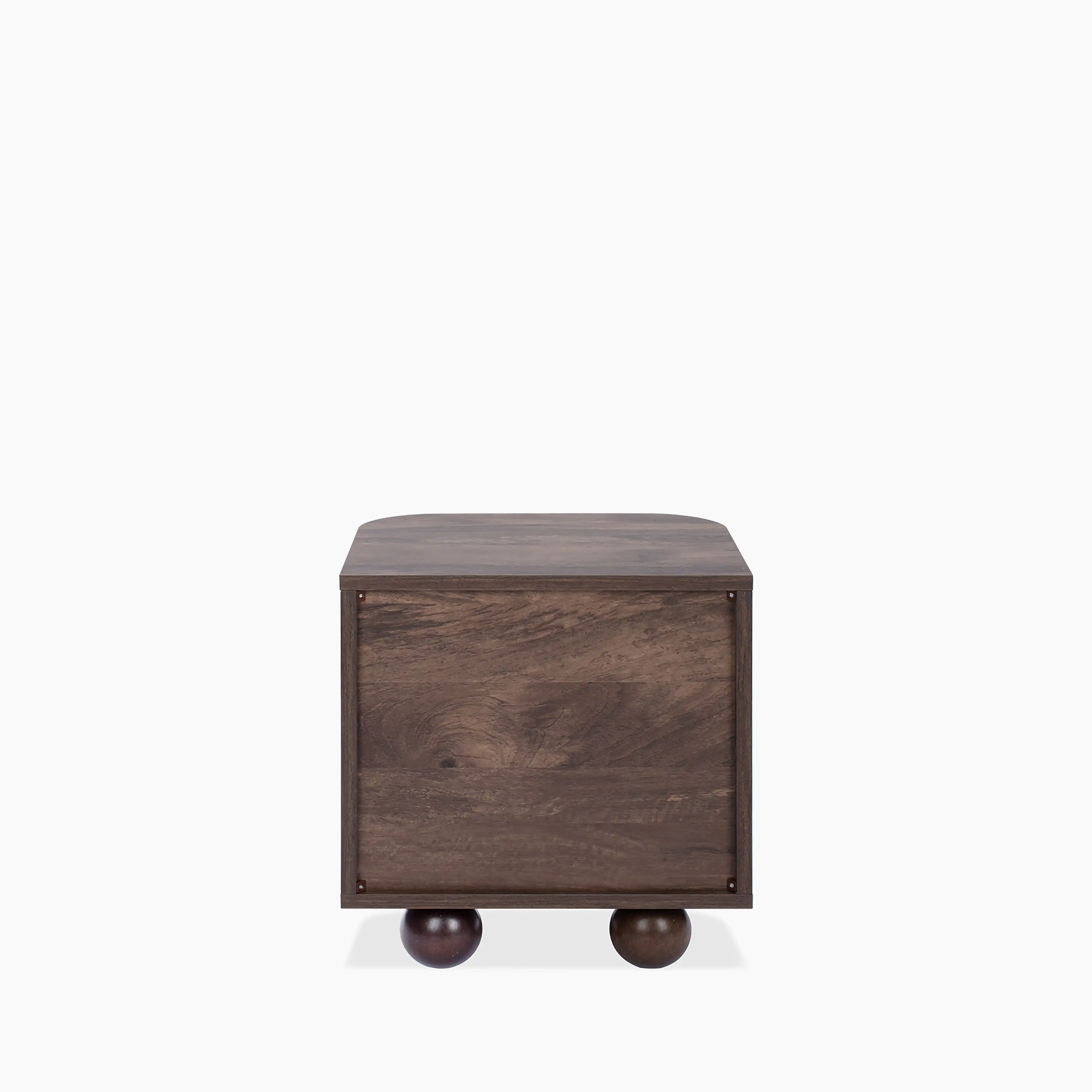 Una Square Wooden Side Table  | Walnut & Cane - Image 7