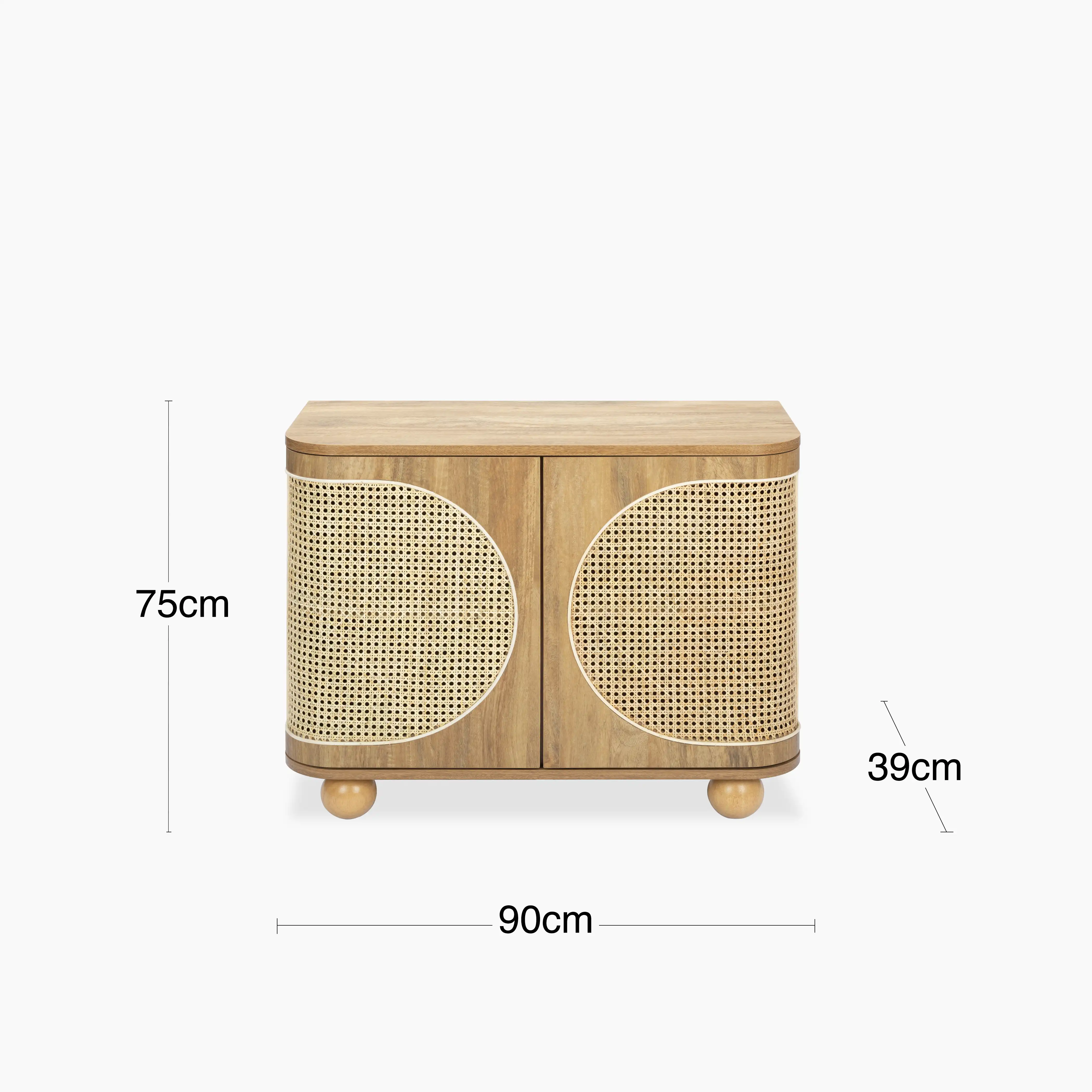 Una Wooden Sideboard | Oak & Cane - Image 8