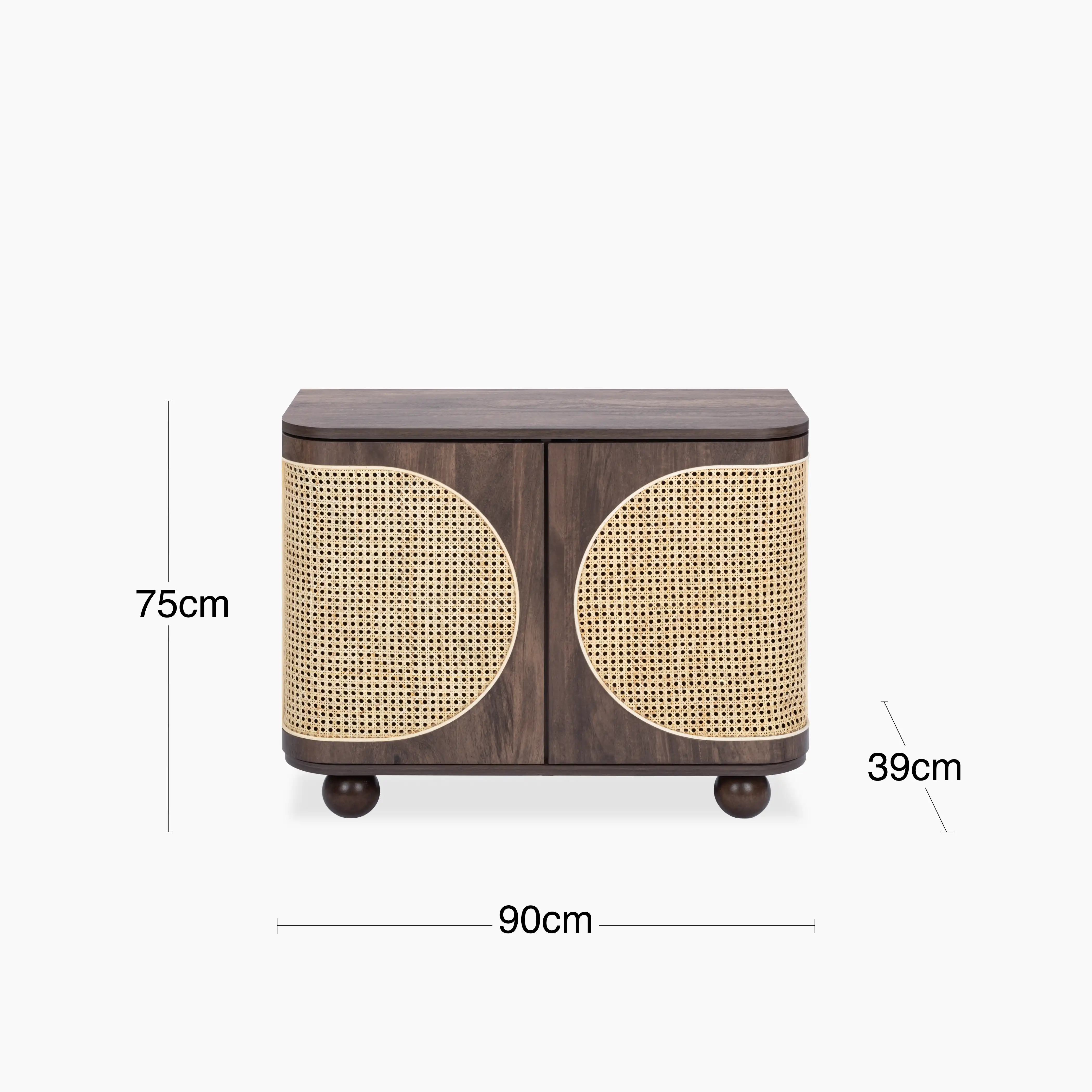 Una Wooden Sideboard | Walnut & Cane - Image 7