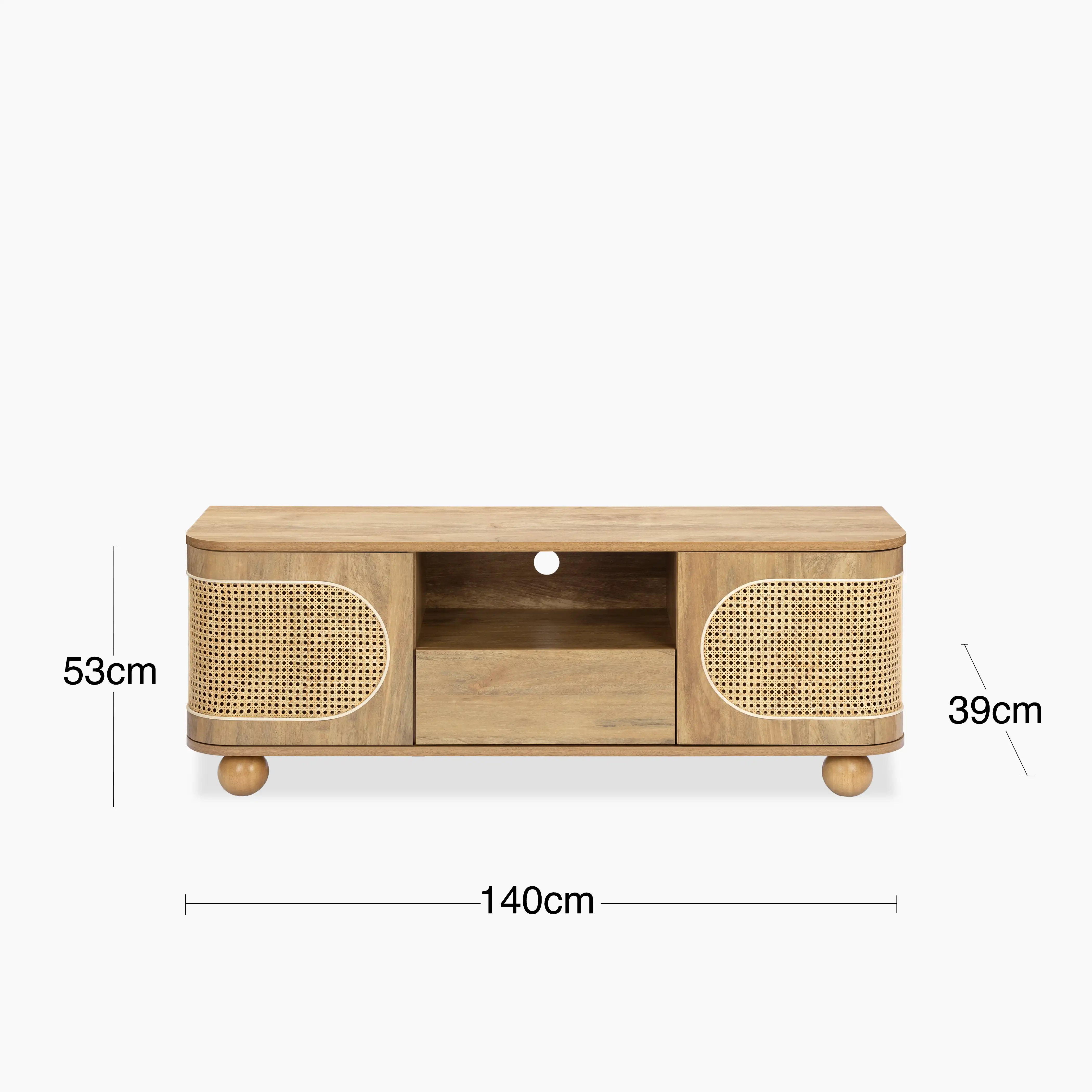 Una Wooden TV Stand | Oak & Cane - Image 7
