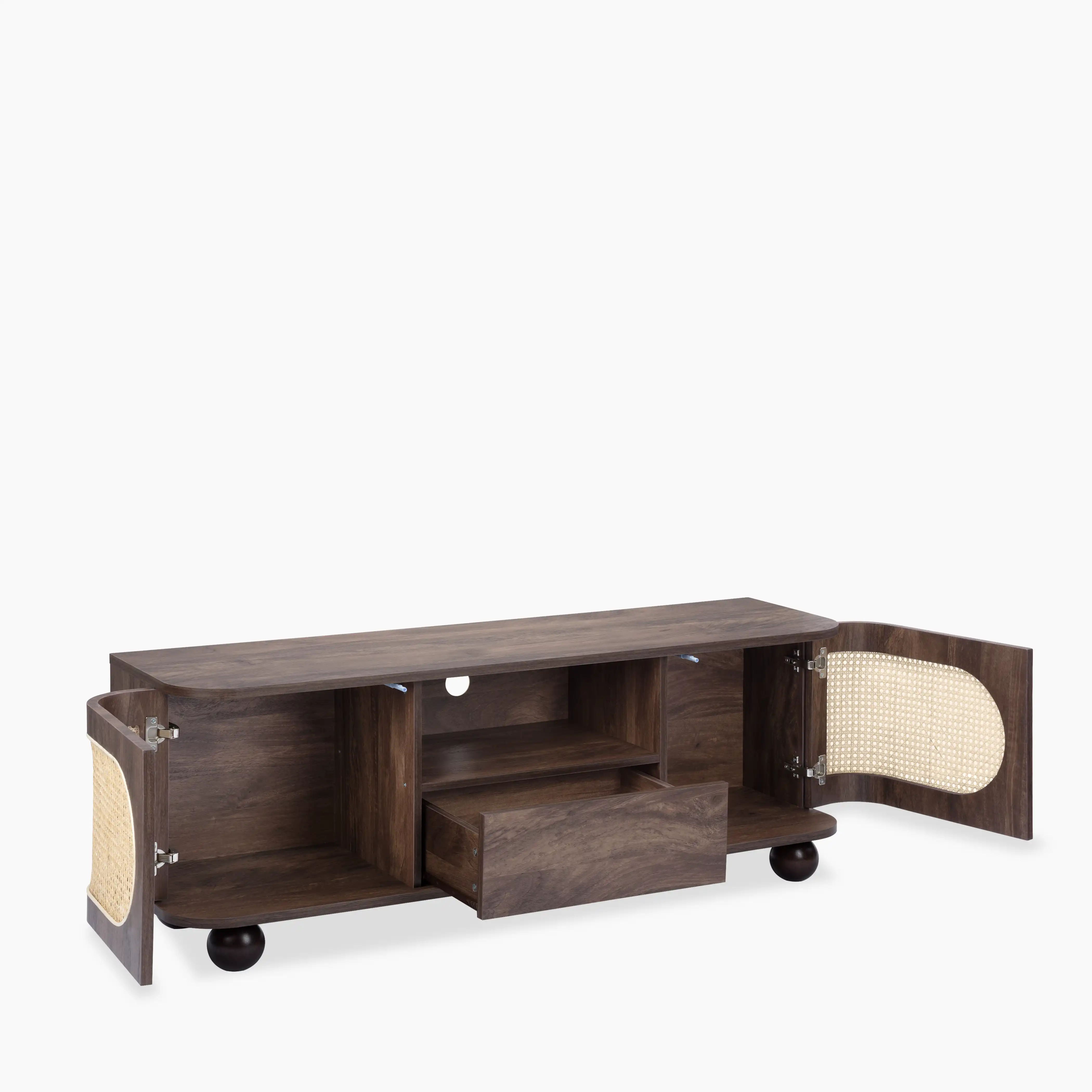Una Wooden TV Stand | Walnut & Cane - Image 6