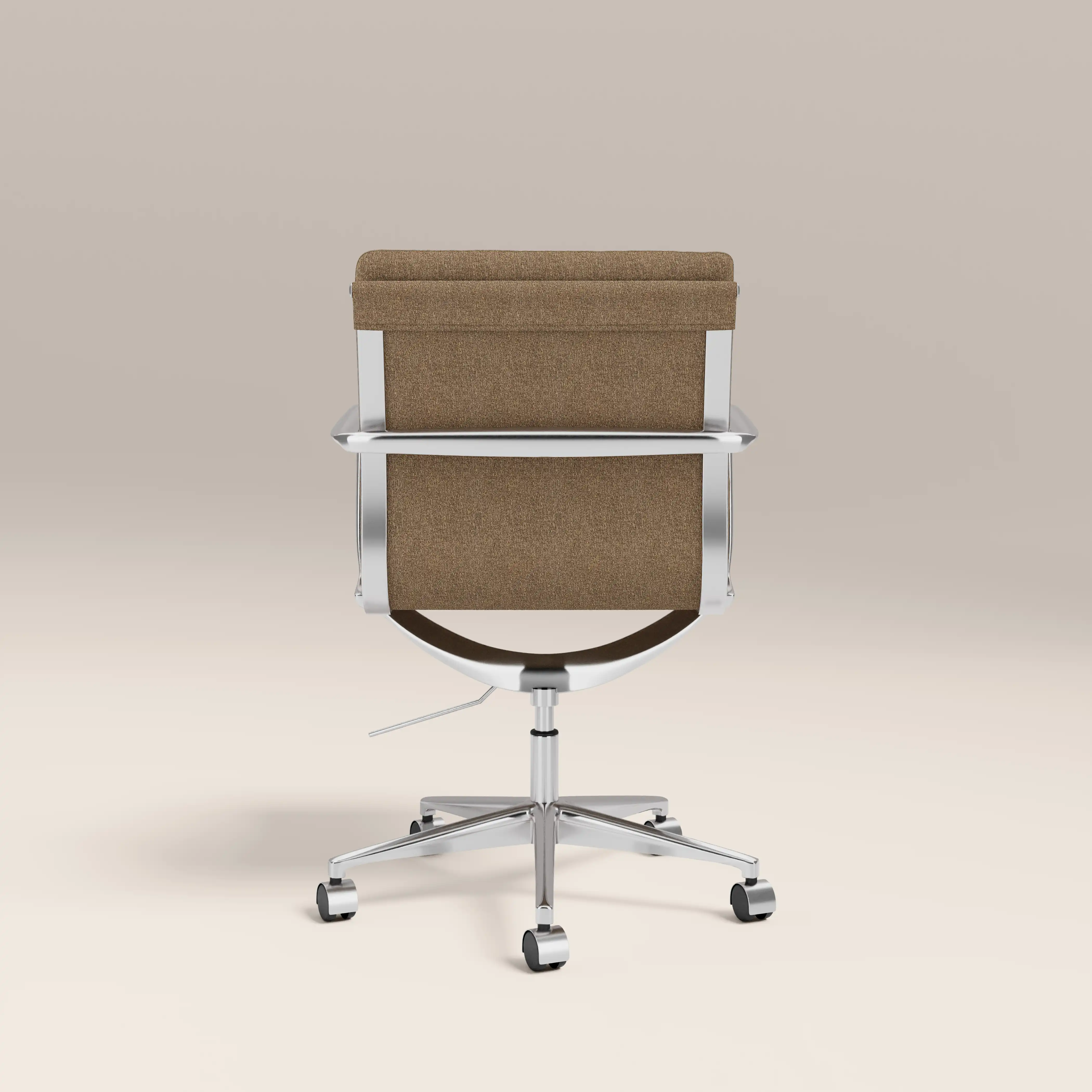 Urma Office Chair | Speckled Cappuccino Boucle & Chrome - Image 7