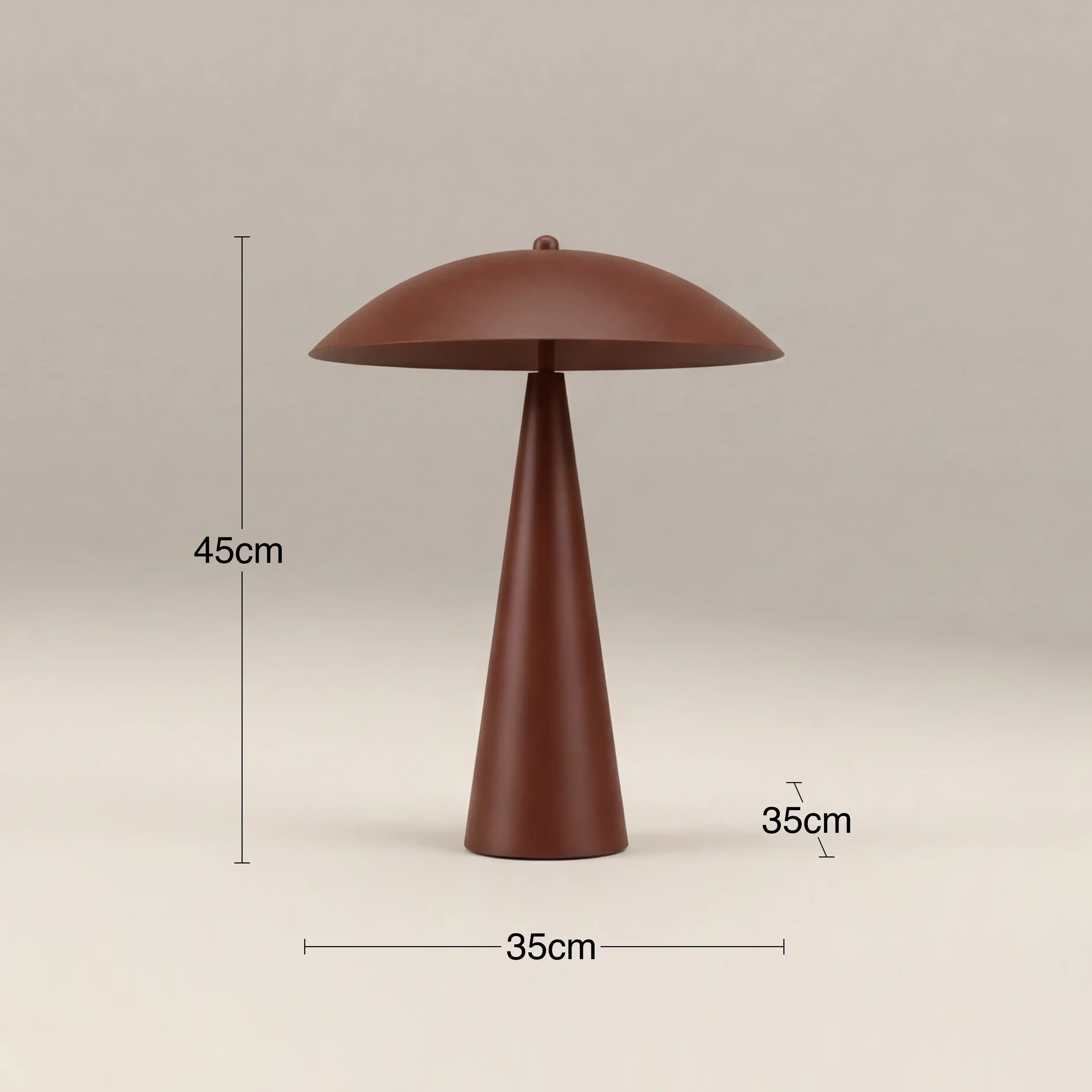Valence Table Lamp | Rust Red - Image 6
