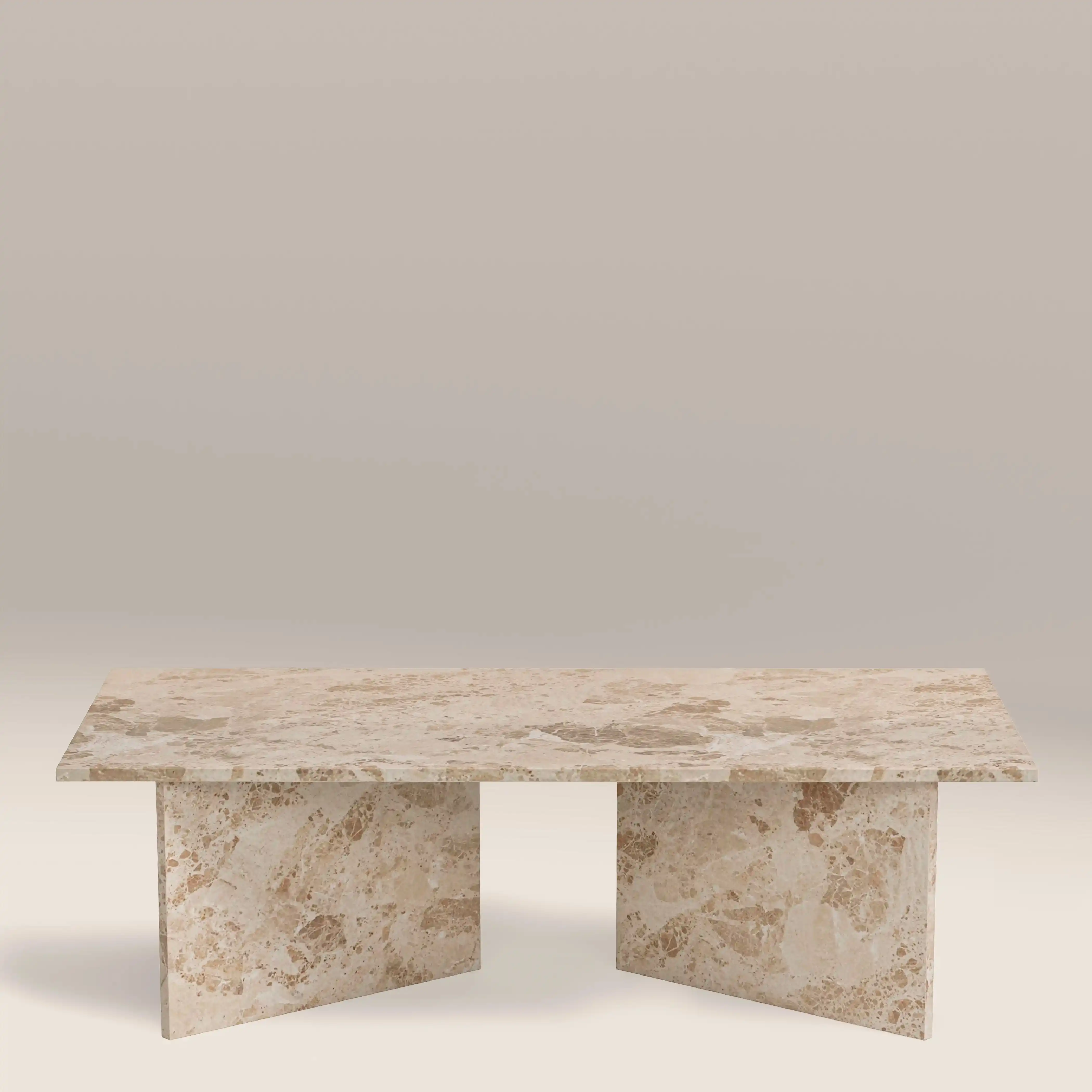 Vega Rectangle Coffee Table | Latte Marble - Image 2