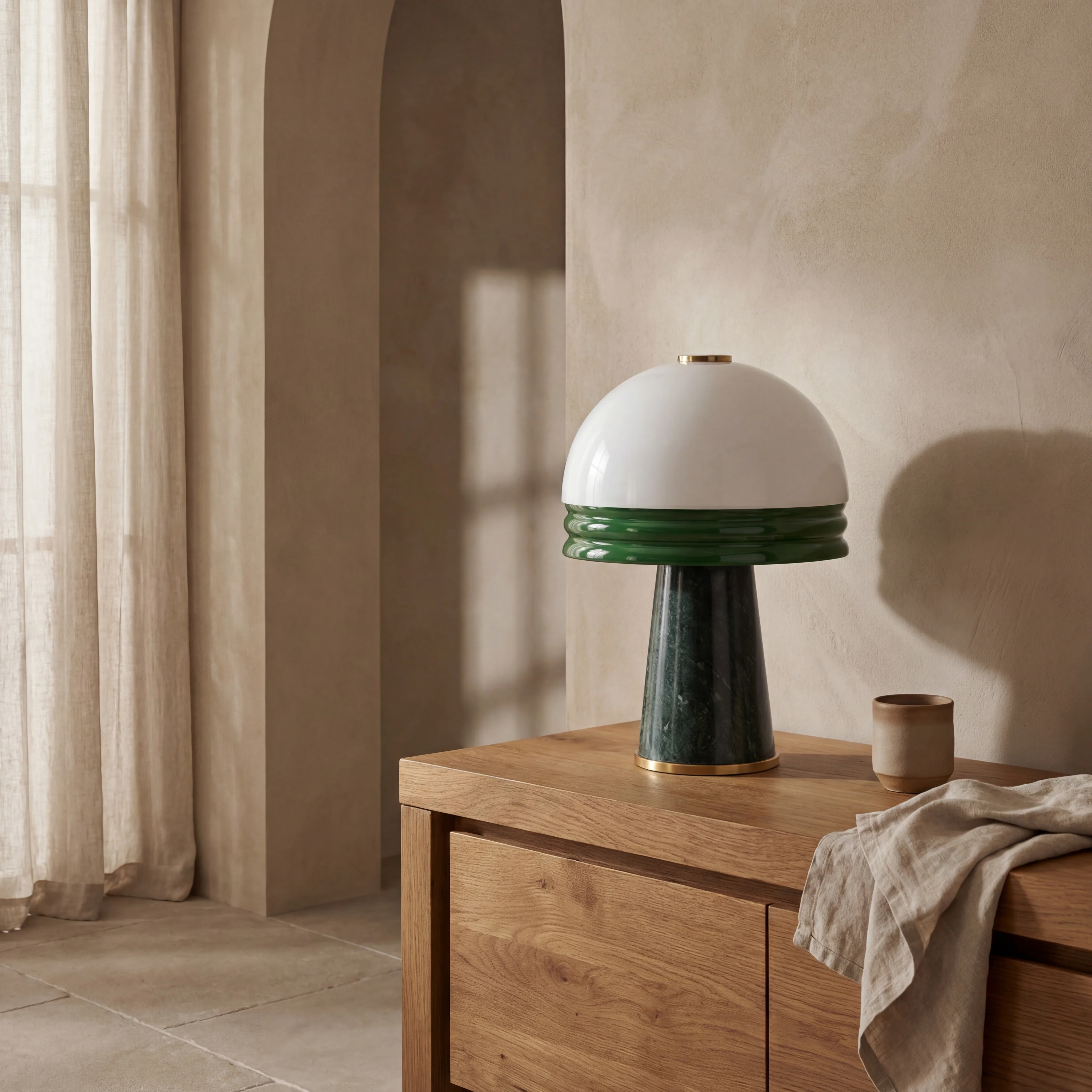 Wanda Table Lamp | Dark Green Marble - Image 2