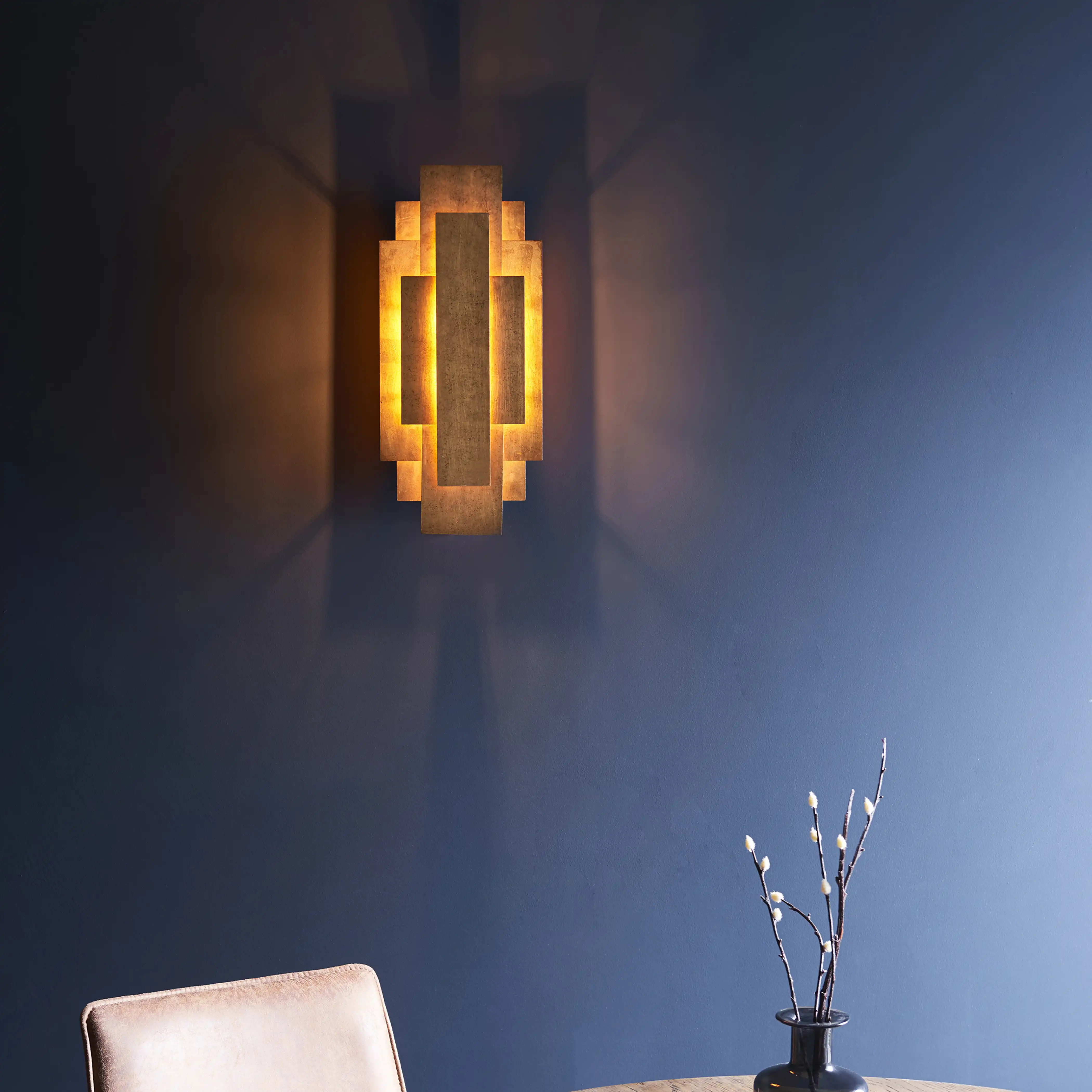 Warner 2 Light Wall Light | Brass - Image 5