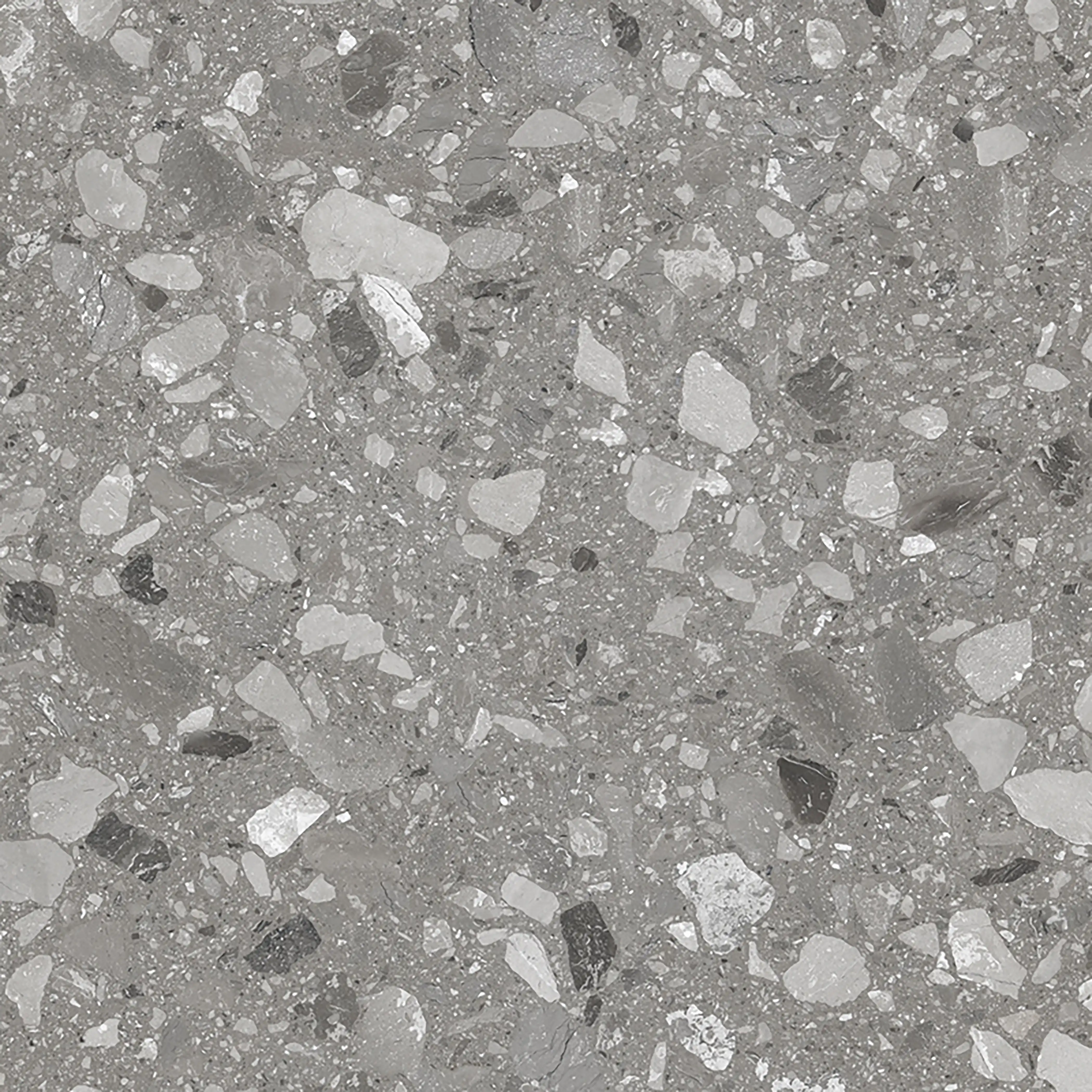 Wedge Round Side Table | Cloud Grey Riverstone Marble - Image 3