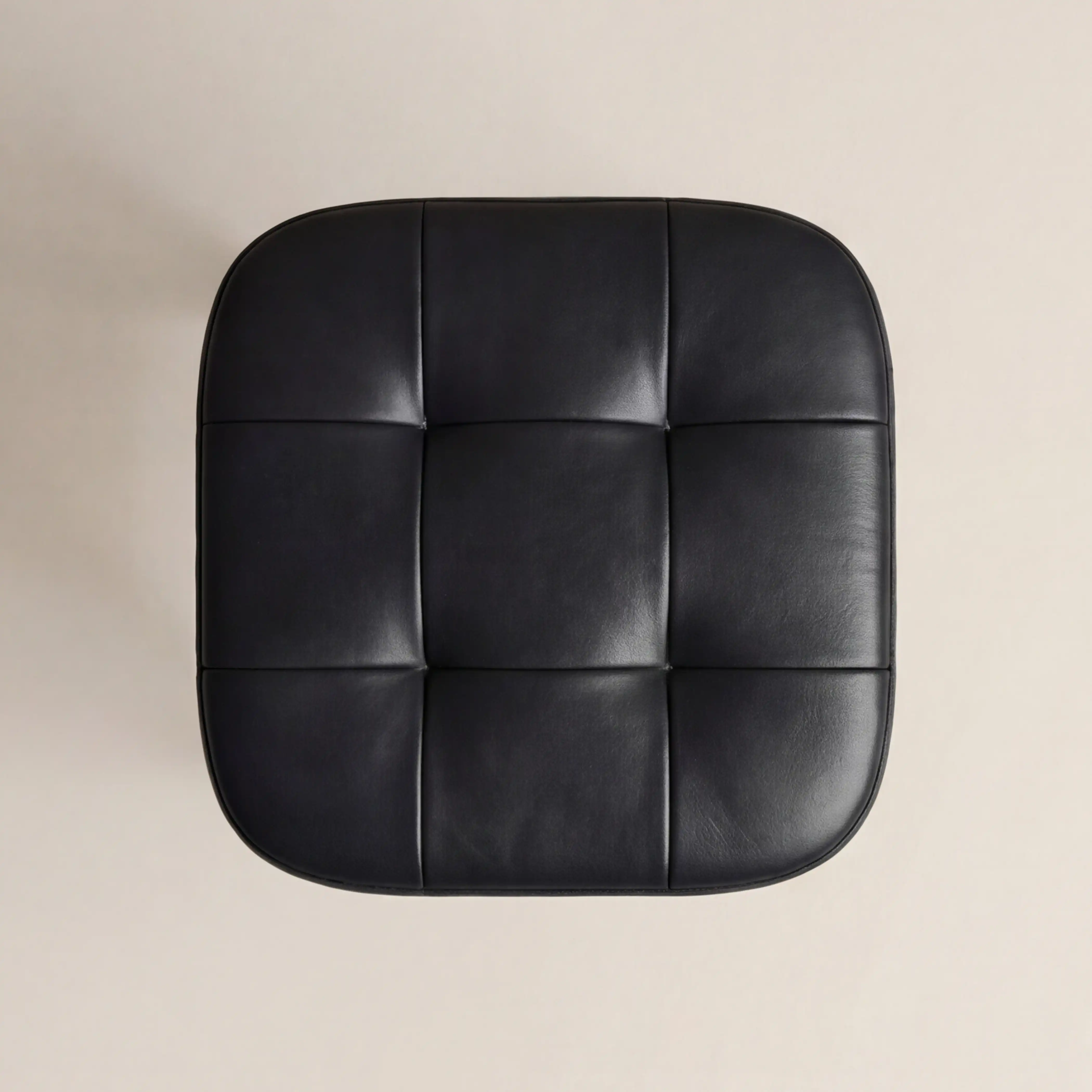 Winchester Kitchen Stool | Vintage Black Faux Leather & Walnut - Image 4