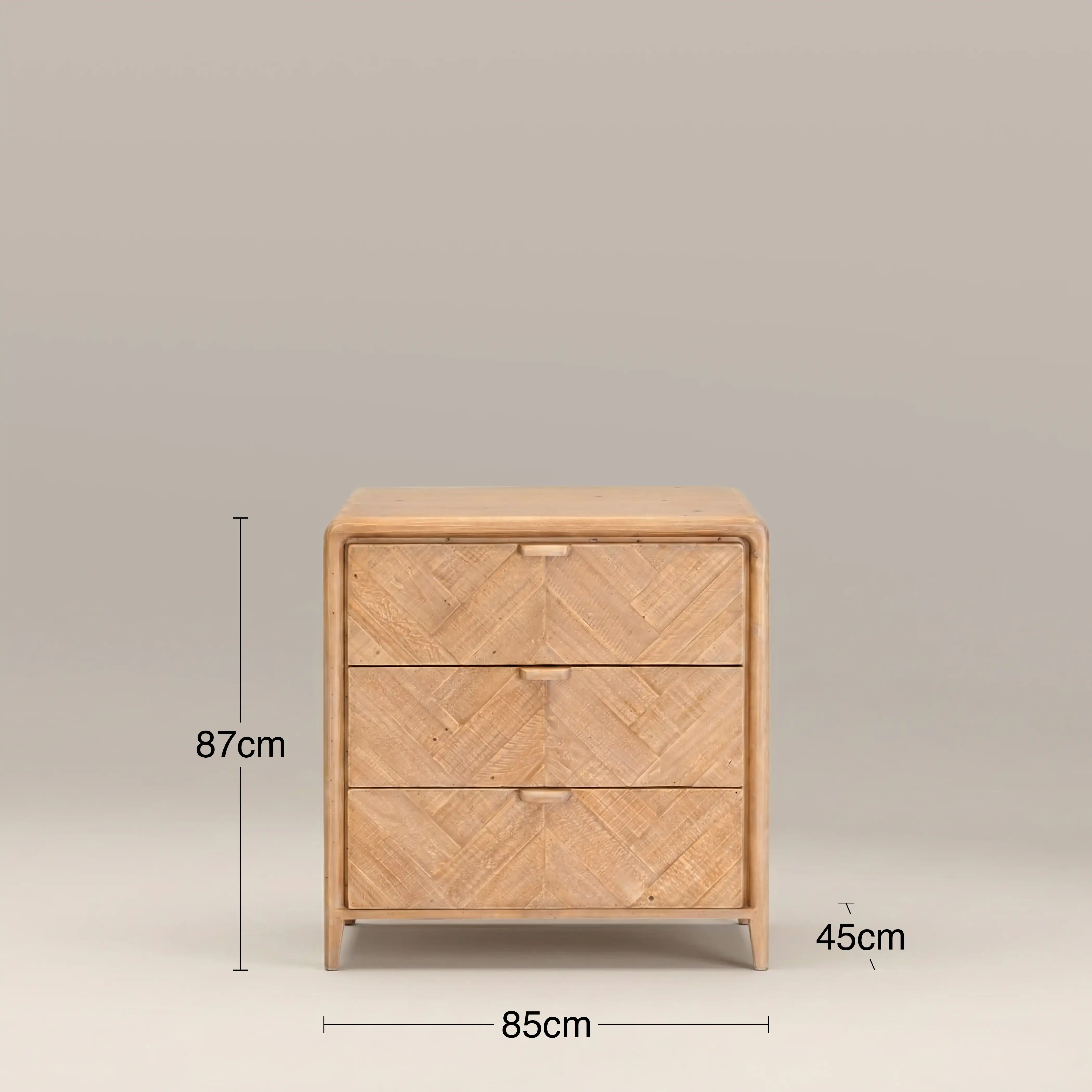 Winslow 3 Drawer Chest of Drawers | Natural - Image 4