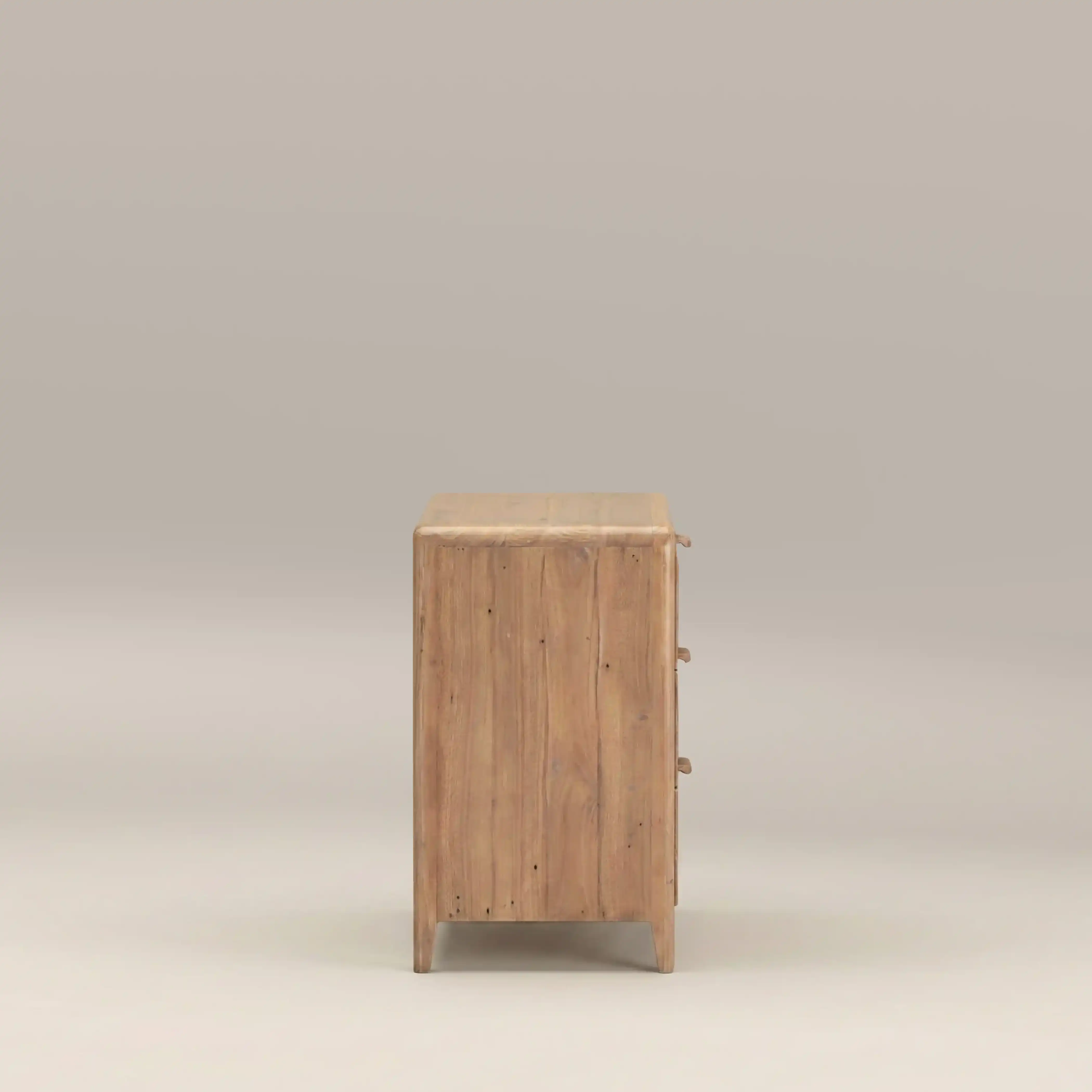 Winslow Small 3 Drawer Bedside Table | Natural - Image 3