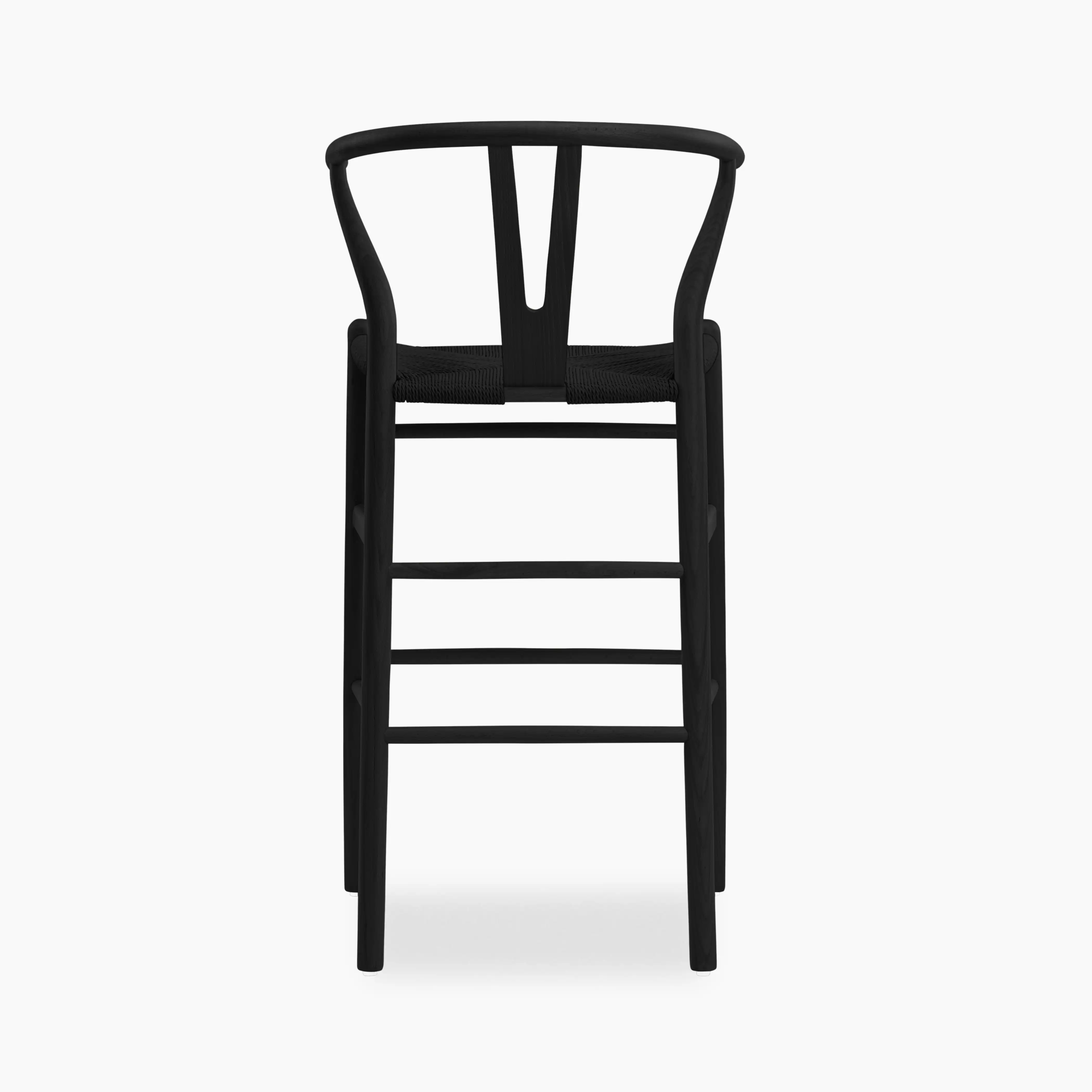 Wish Wooden Bar Stool | Black Weave & Black - Image 4