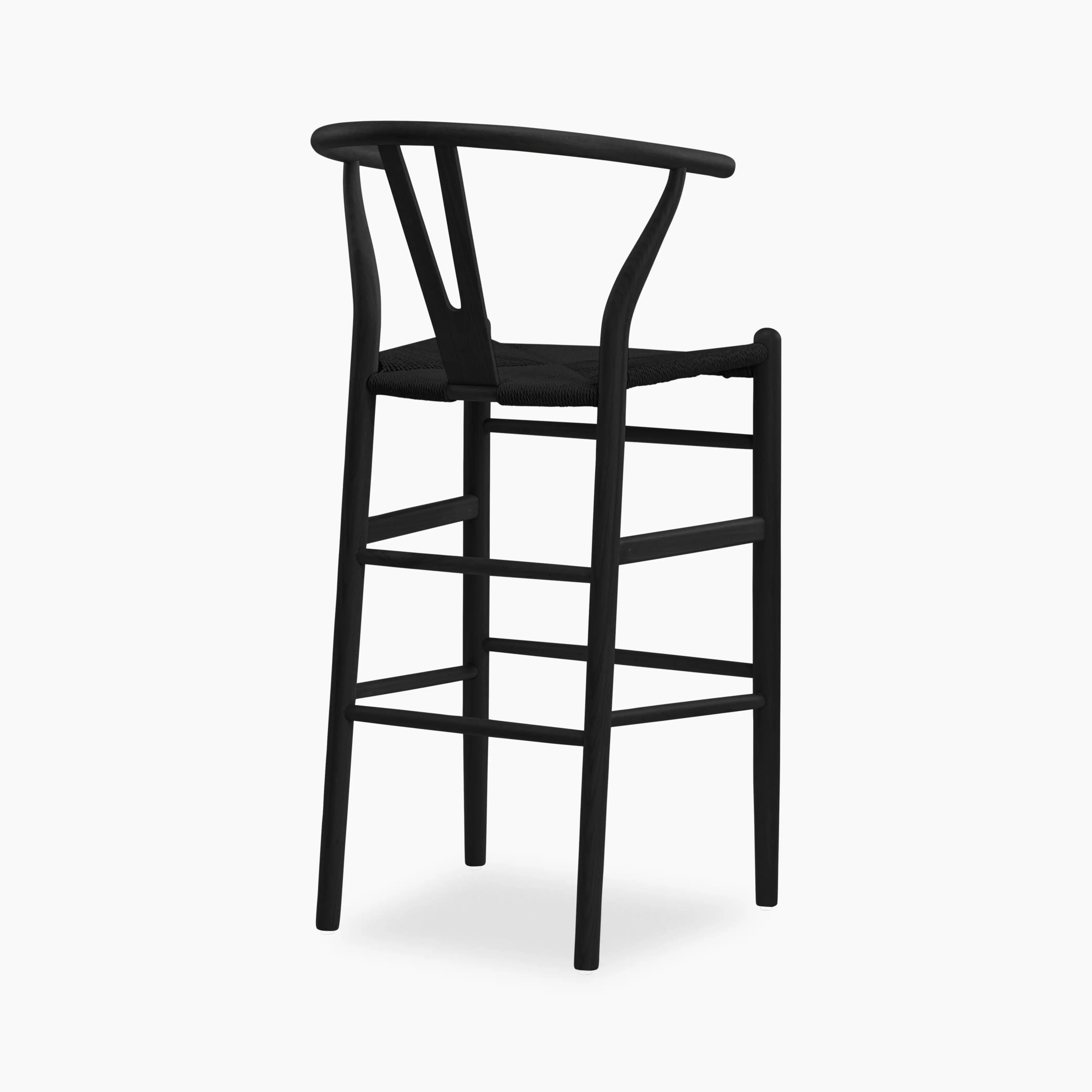 Wish Wooden Bar Stool | Black Weave & Black - Image 5