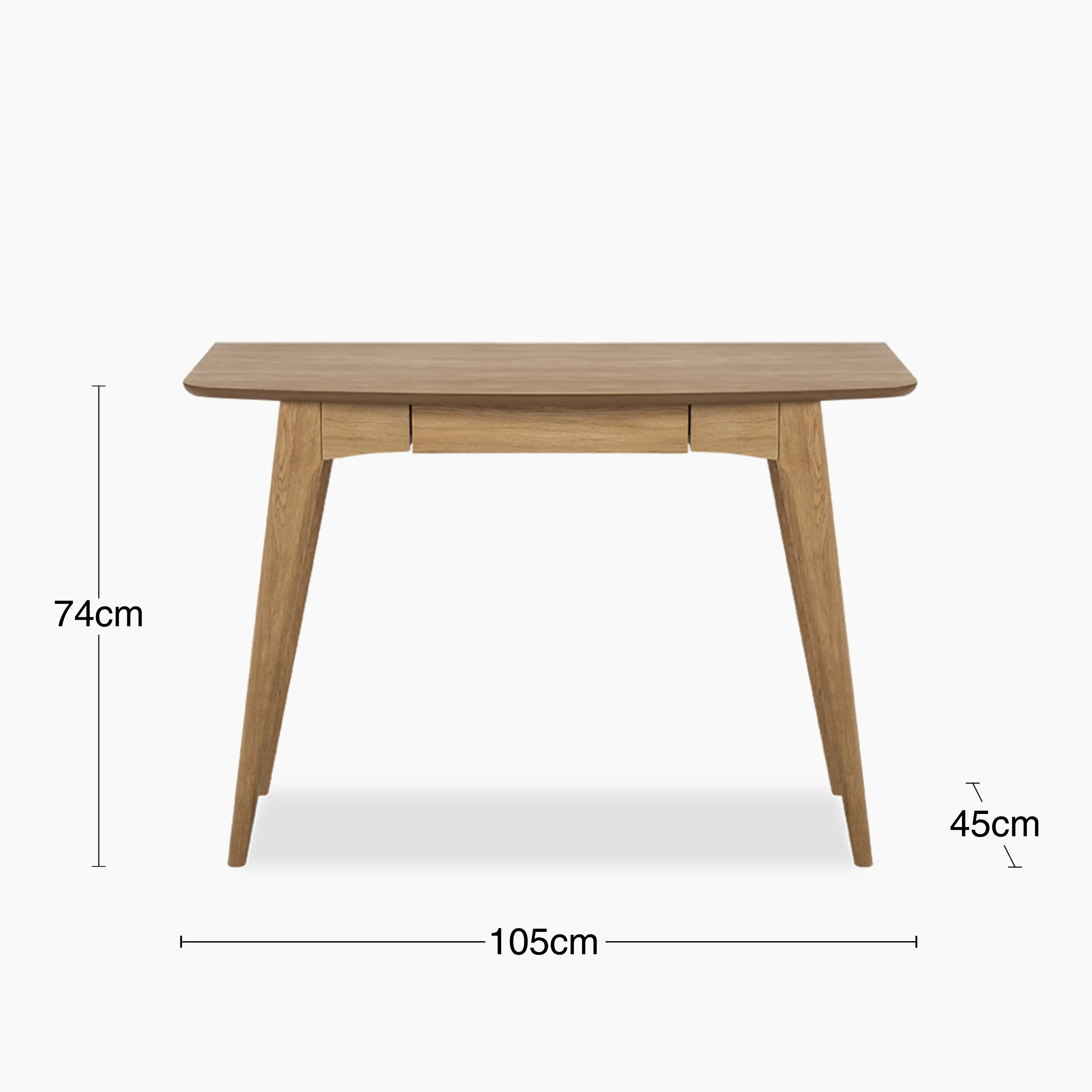 Woodstock Wooden 1 Drawer Desk | Oak - Image 7