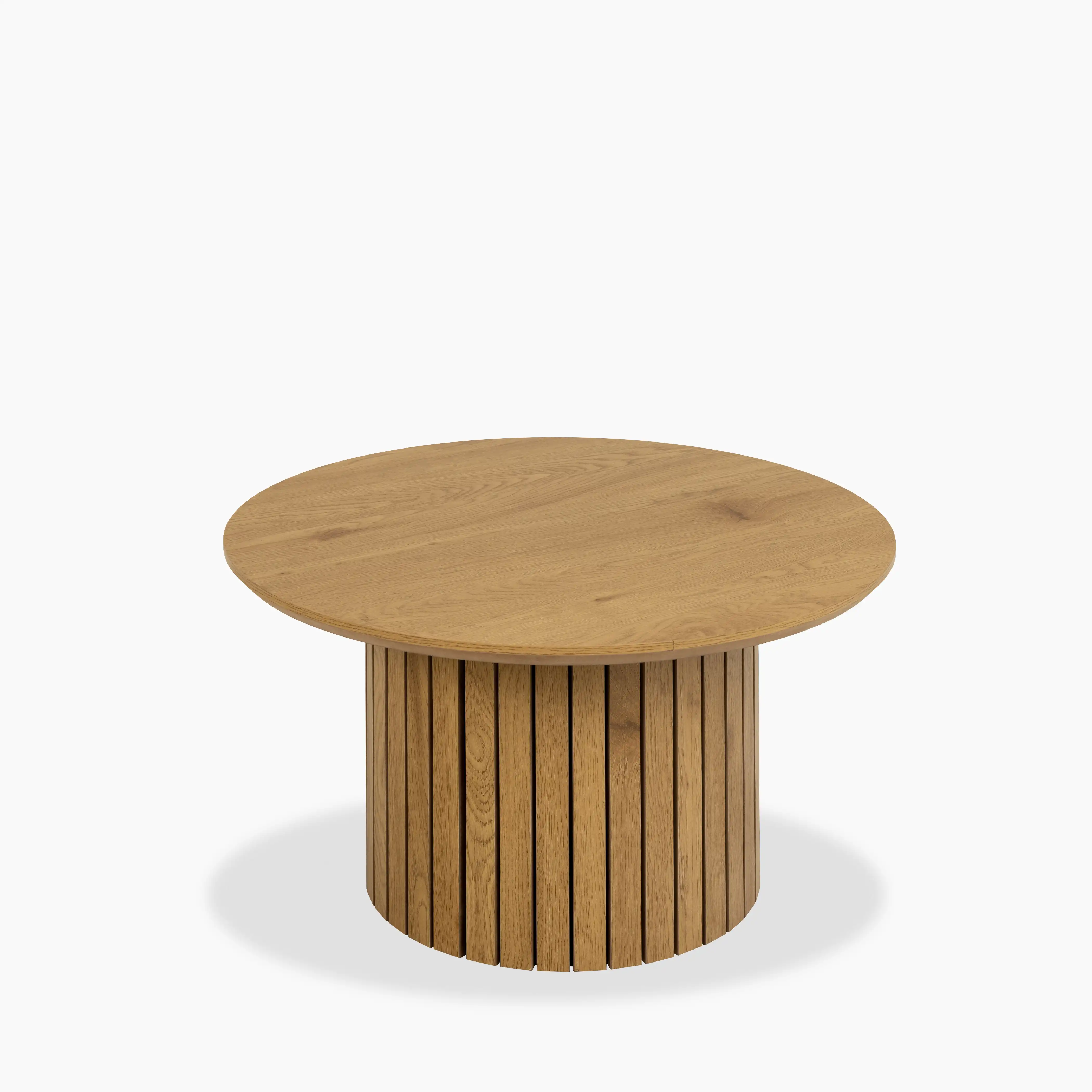 Yale Round Wooden Coffee Table | Oak - Image 2