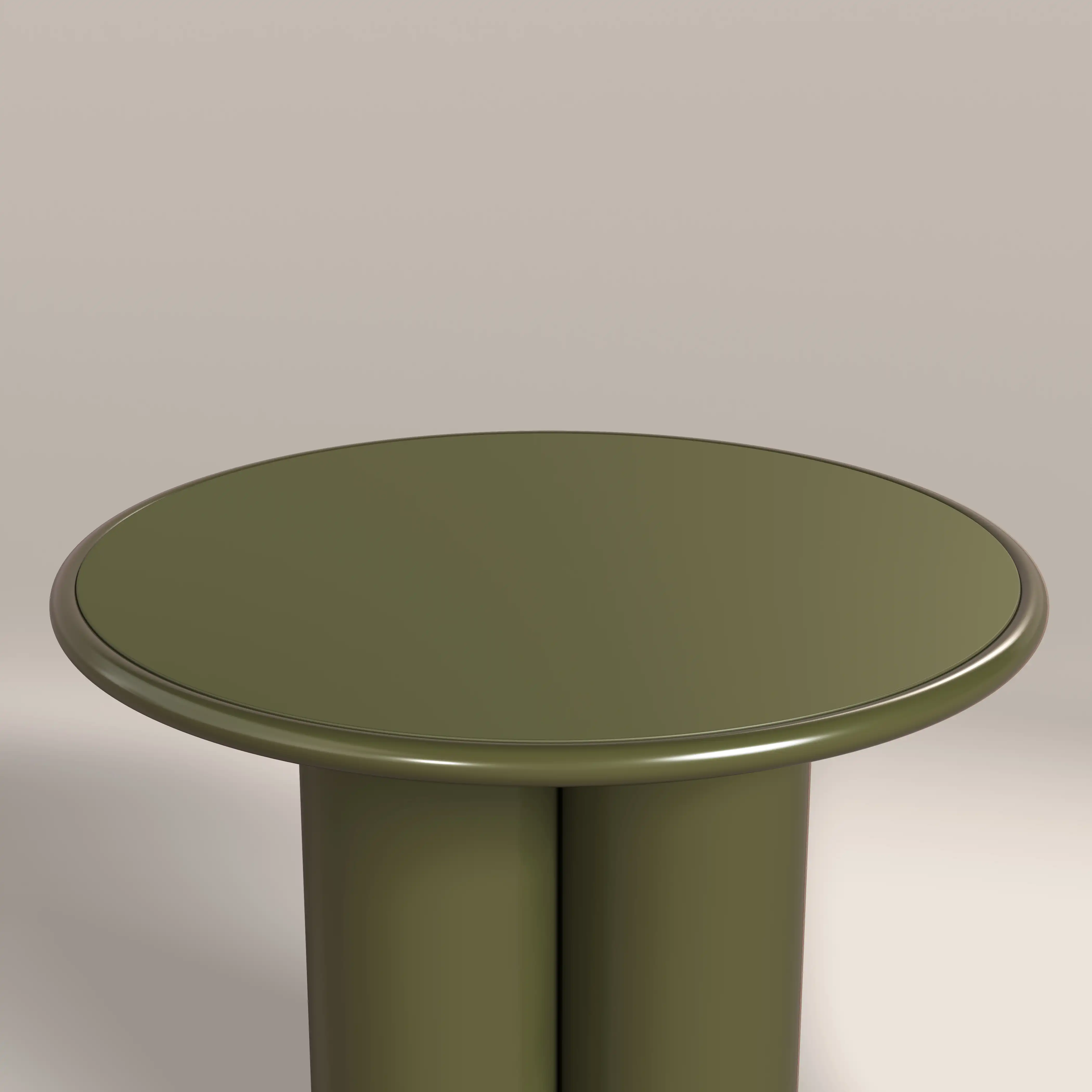 Zoey Round Side Table | Olive Green - Image 6