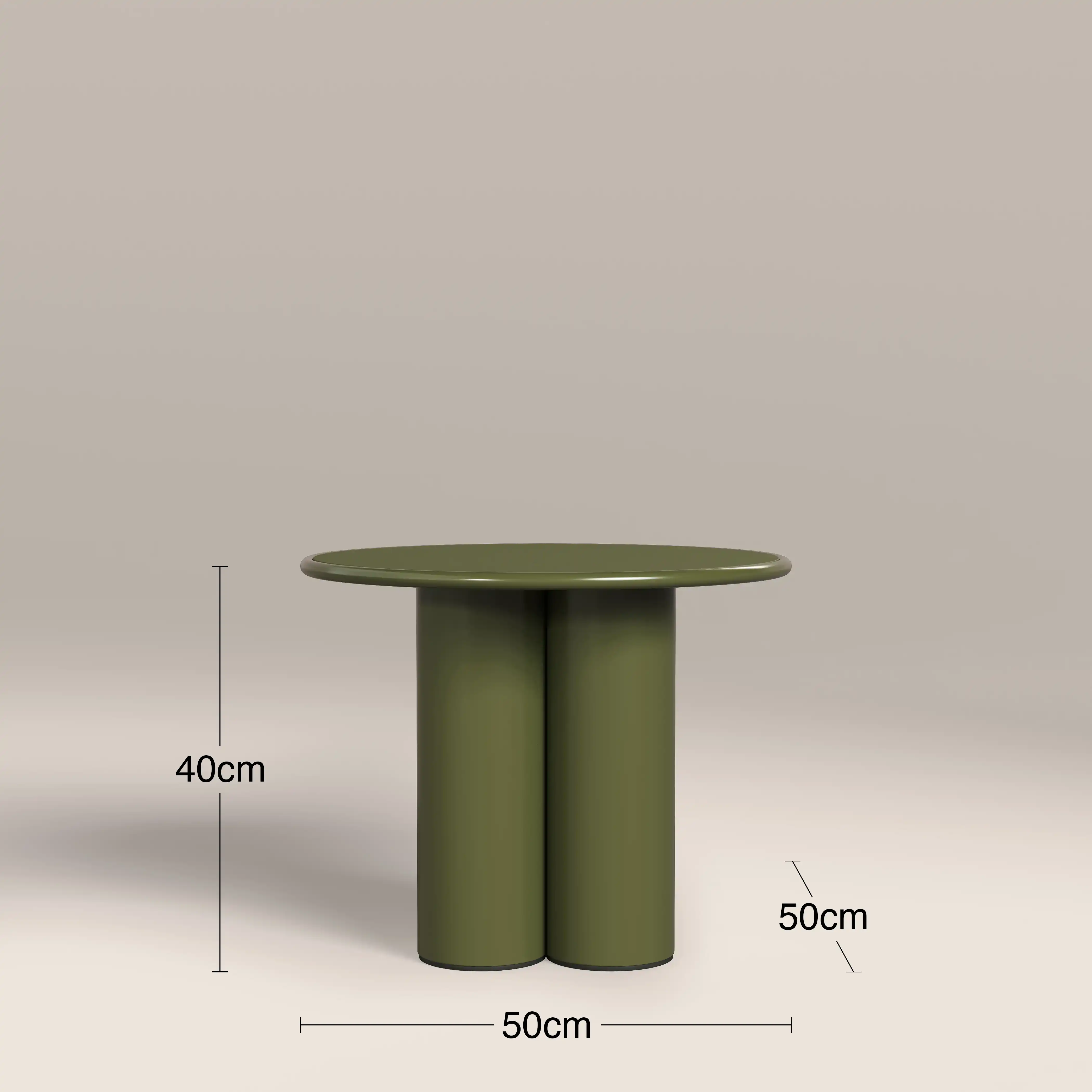 Zoey Round Side Table | Olive Green - Image 7