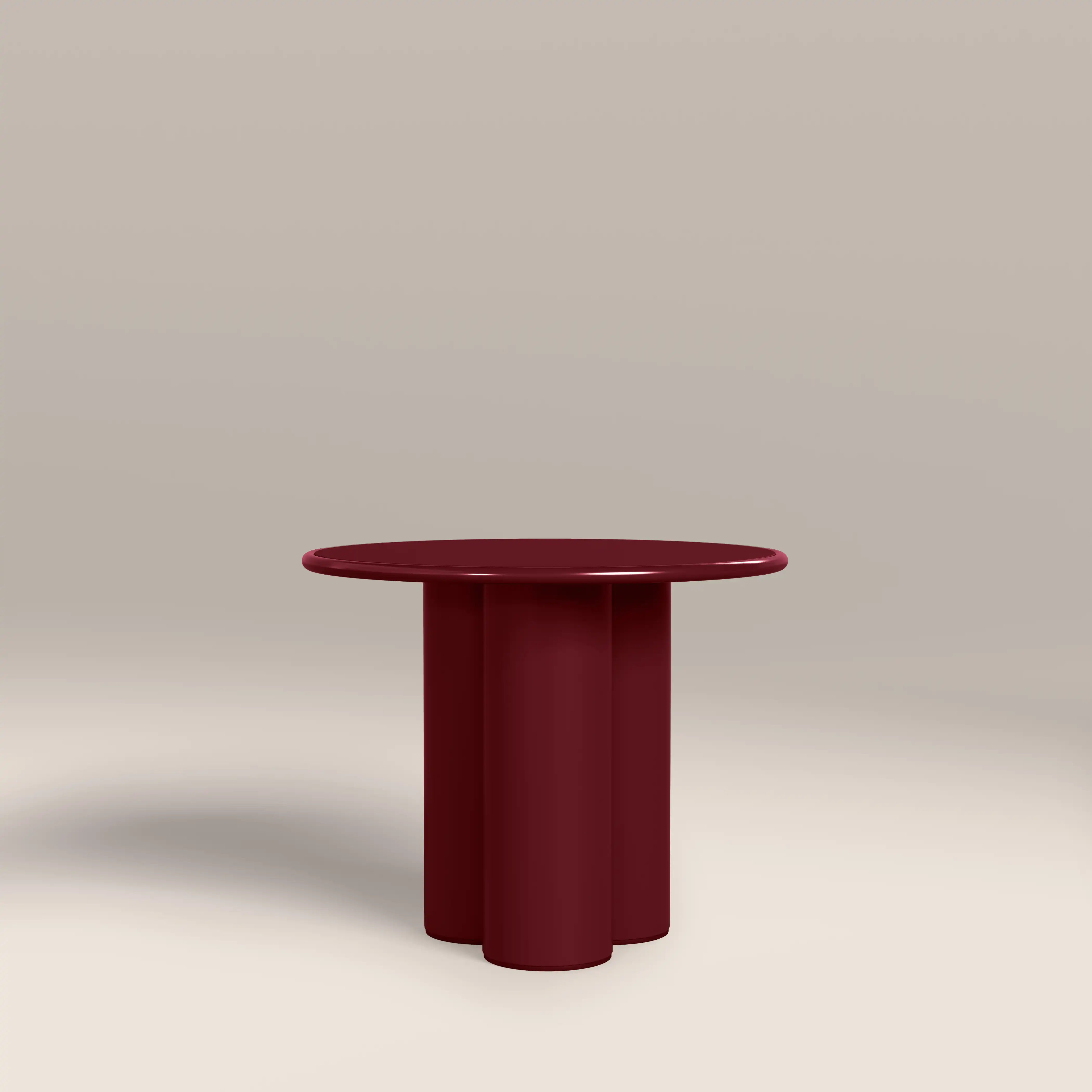 Zoey Round Side Table | Wine Red - Image 2