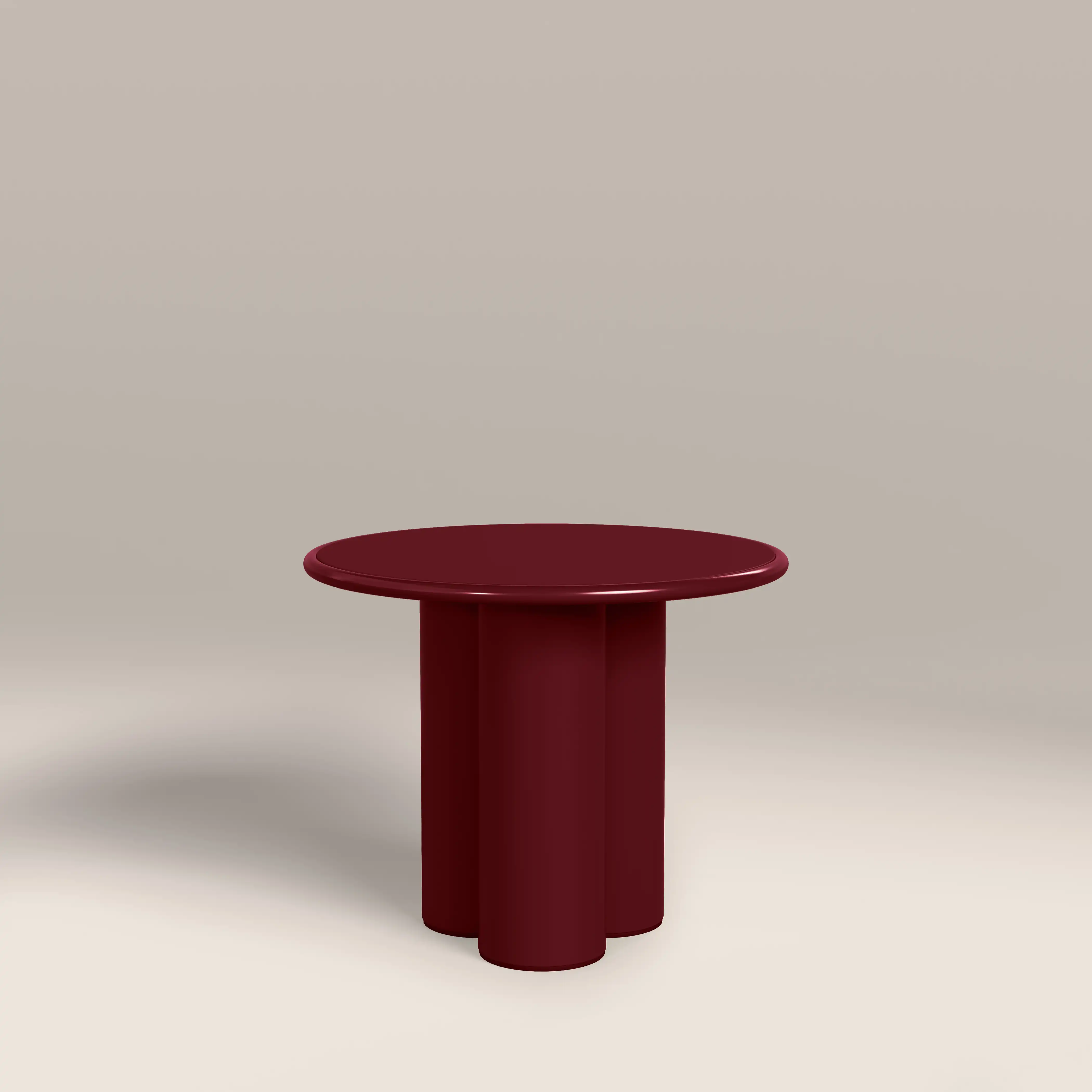 Zoey Round Side Table | Wine Red - Image 5